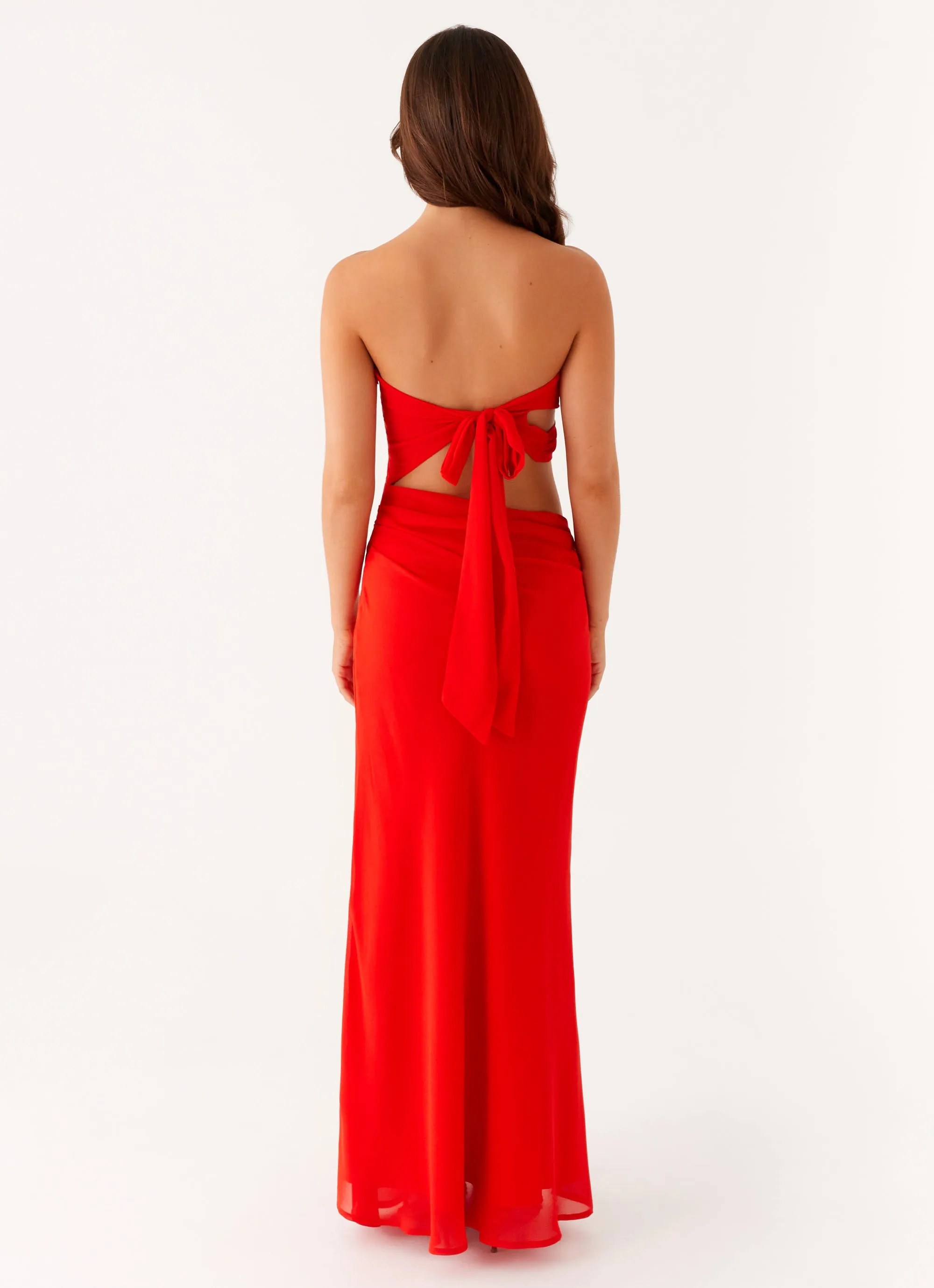 Active Outfit Sophisticated Line Carla Maxi Dress - Red