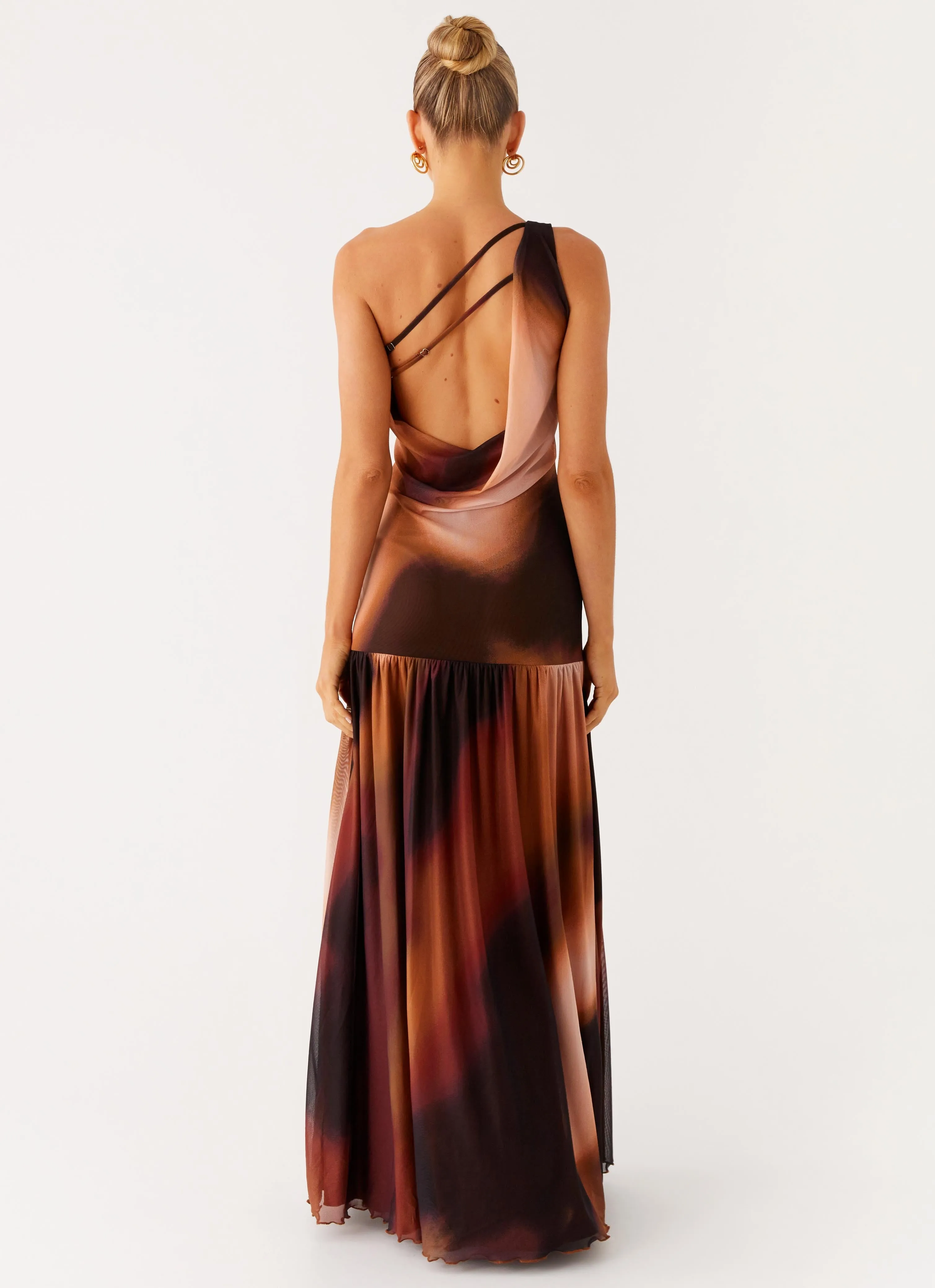 Timeless Layering Contemporary Look Carlina Maxi Dress - Black Gradient