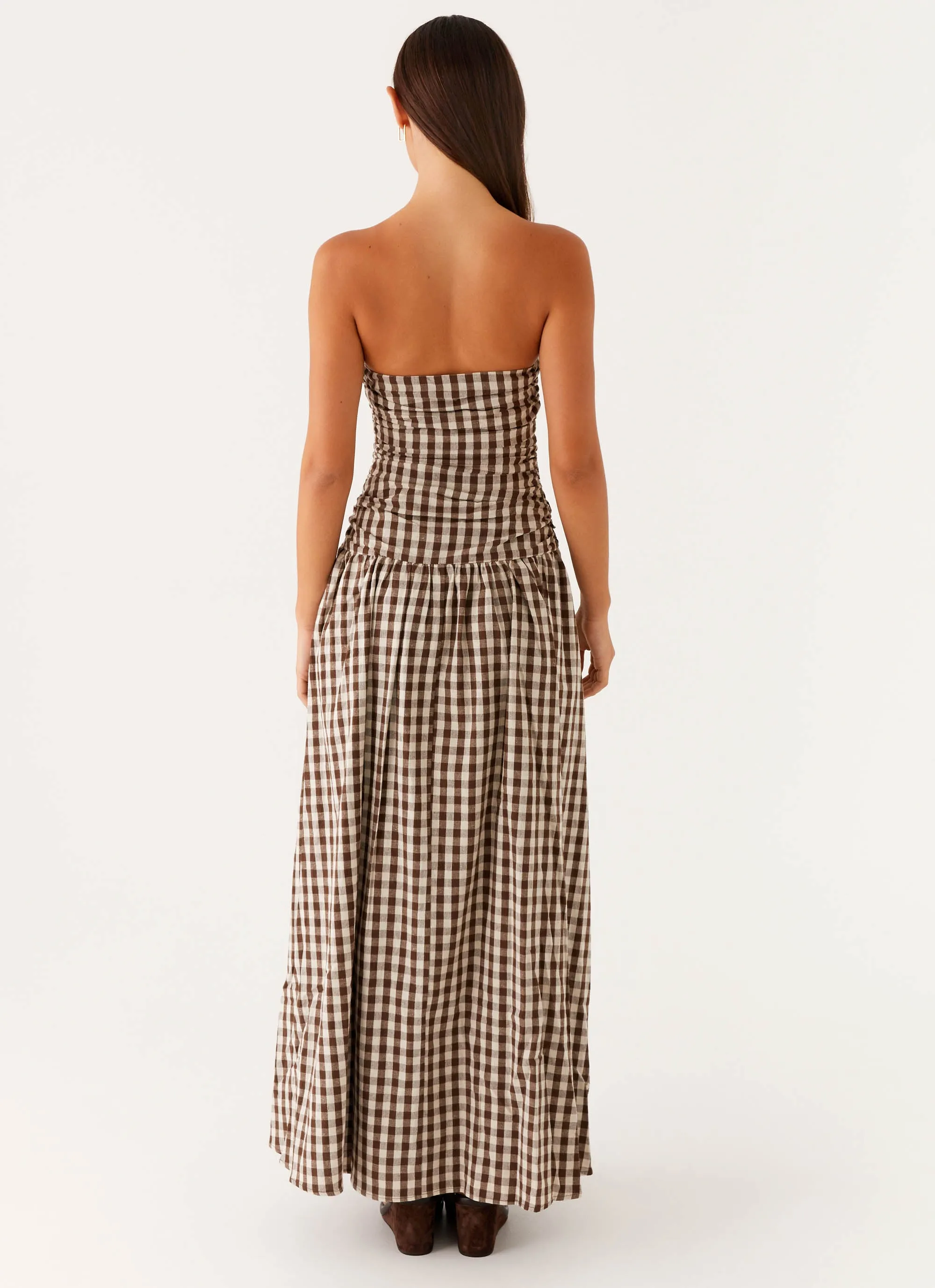 Carmel Maxi Dress - Brown Gingham Work Pairing