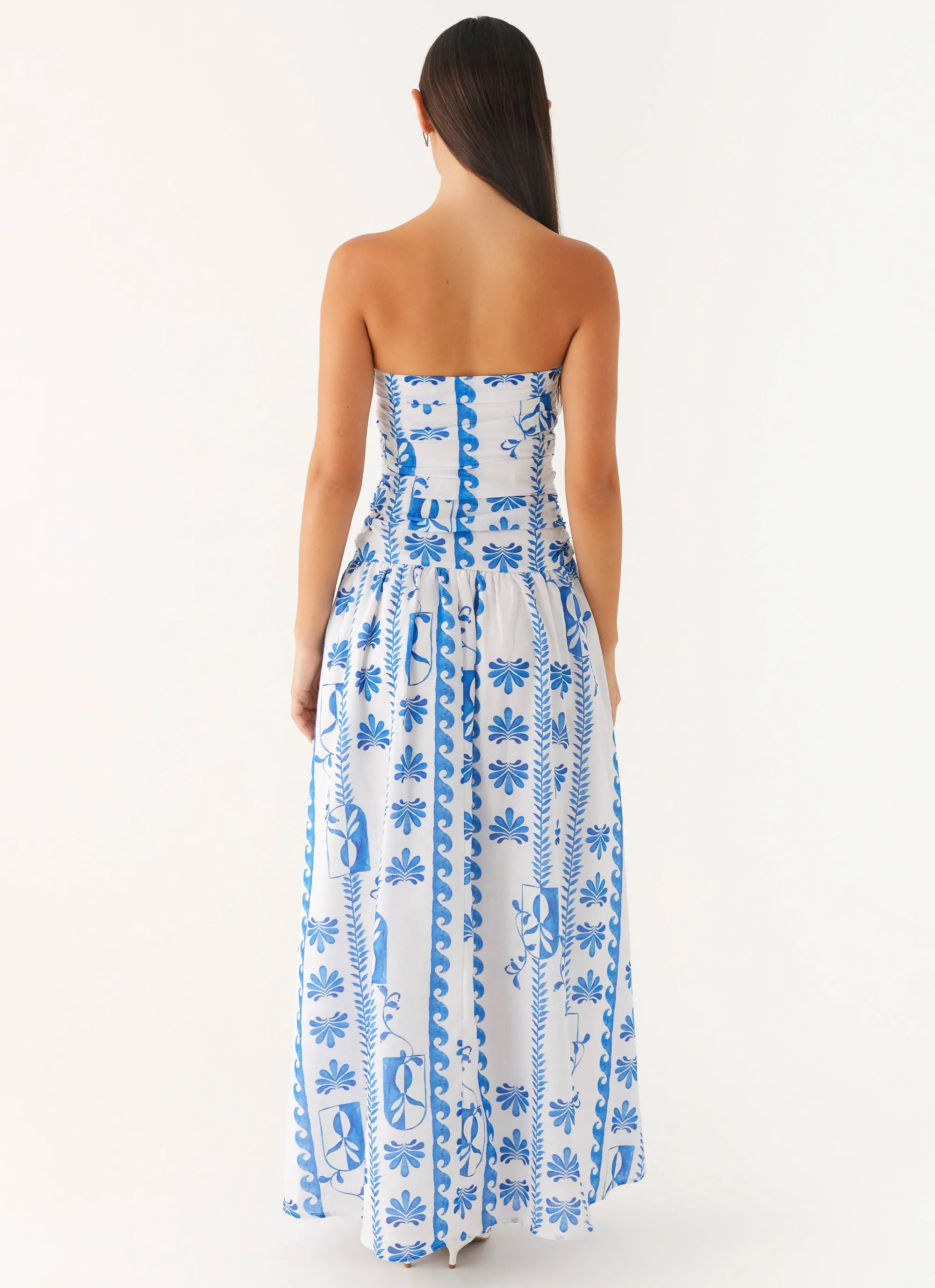 Stylish Layer Lightweight Layer Carmel Maxi Dress - Floral Wave