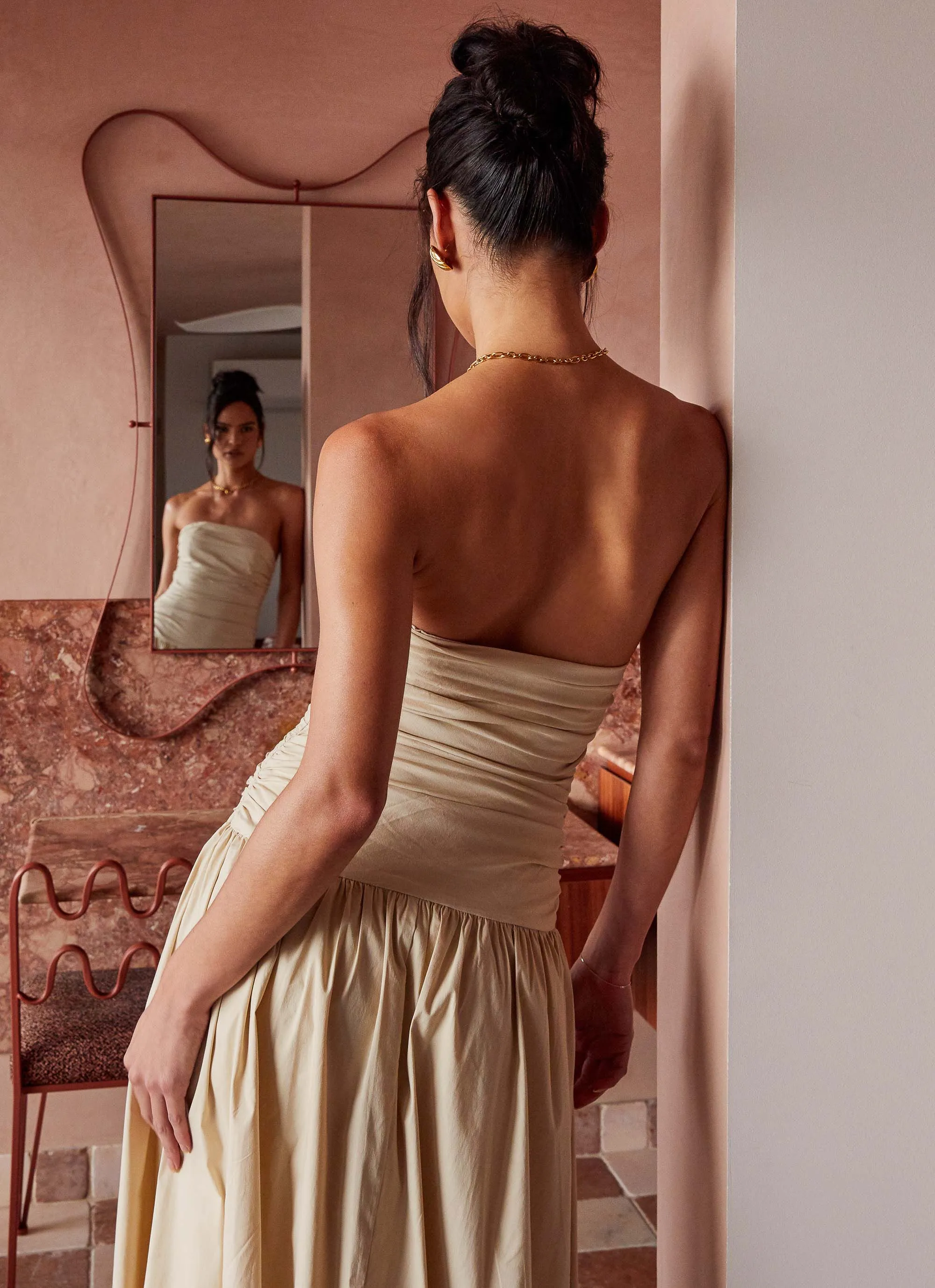 Carmel Maxi Dress - Ivory Smile Glow