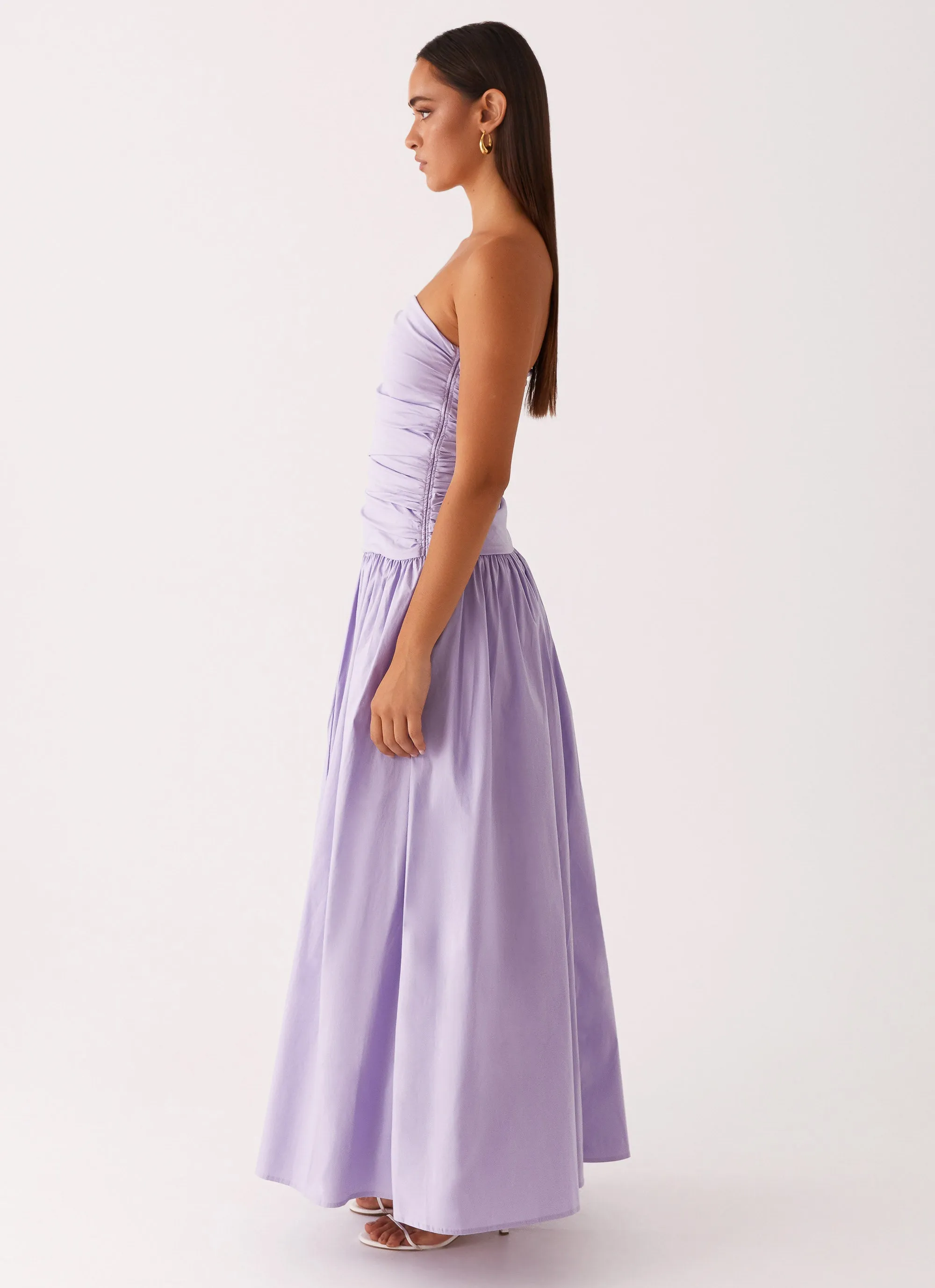 Carmel Maxi Dress - Lavender Built-In-Slip Timeless Look