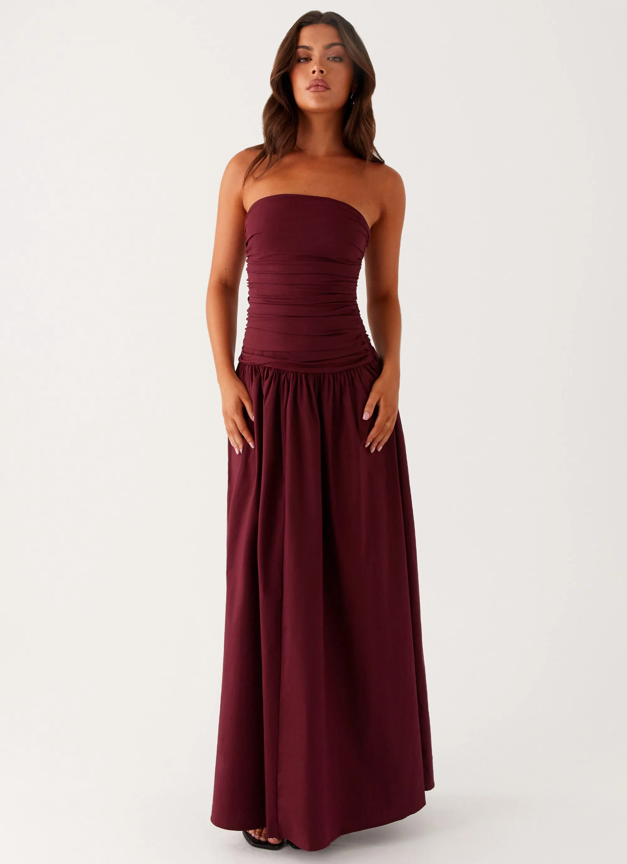 Neutral Cut Daywear Comfort Carmel Maxi Dress - Mulberry