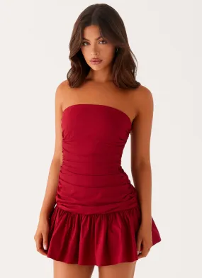 Carmel Mini Dress - Merlot Daily Essential