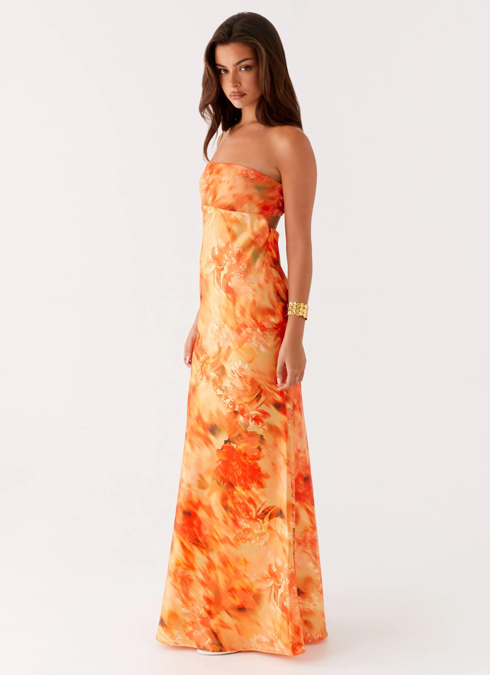 Timeless office dress Simple Touch Carmen Maxi Dress - Sunset Floral