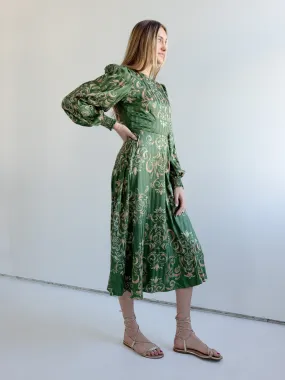 Front-Zip Caroline Midi Dress