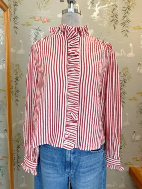 Caroline Stripe Blouse- Red CushionedSupport