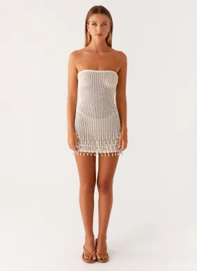 Carpe Diem Crochet Mini Dress - Ivory Everyday Movement Shine Skin