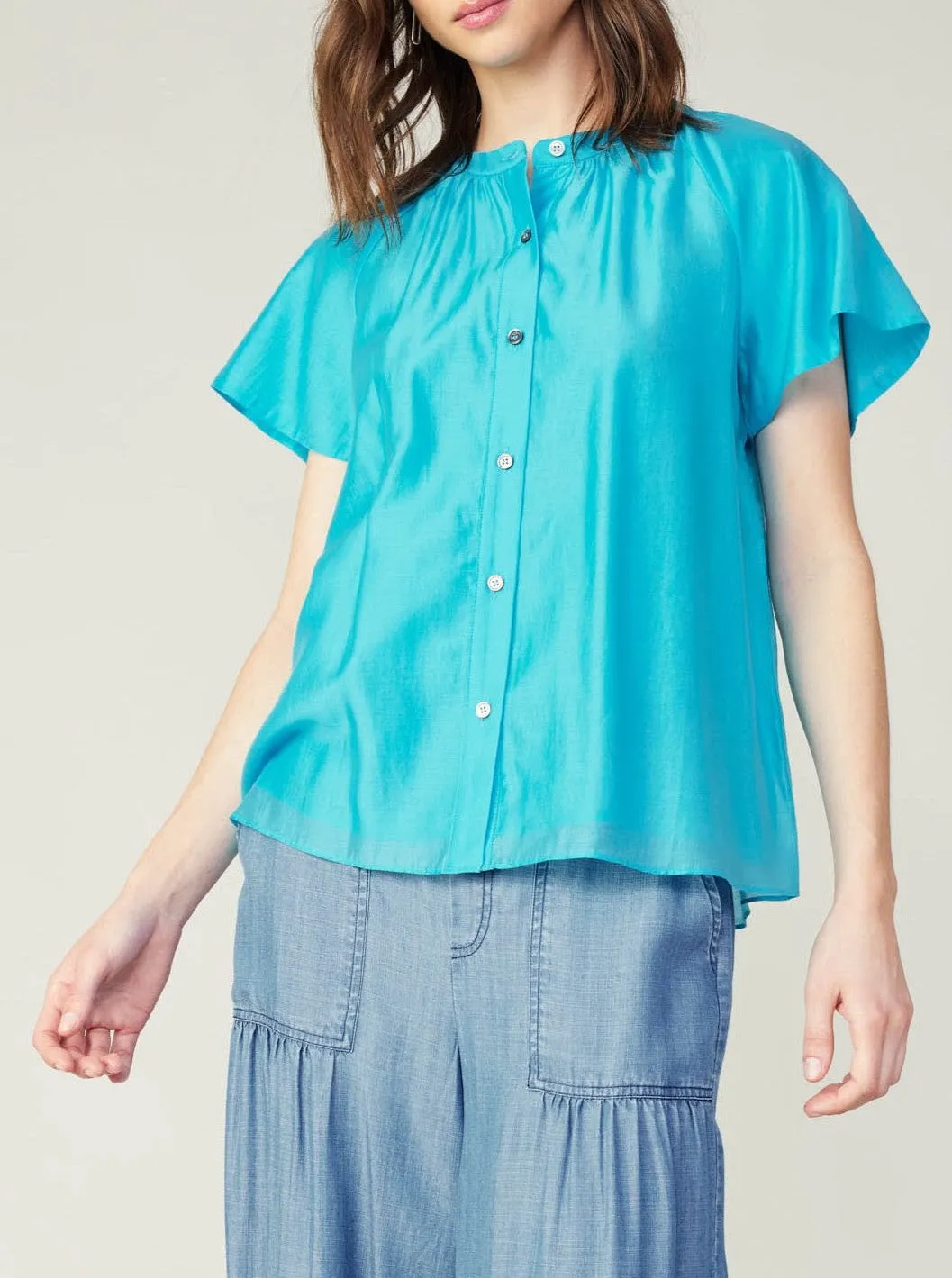 Carrie Top Blue Anti Pill Surface
