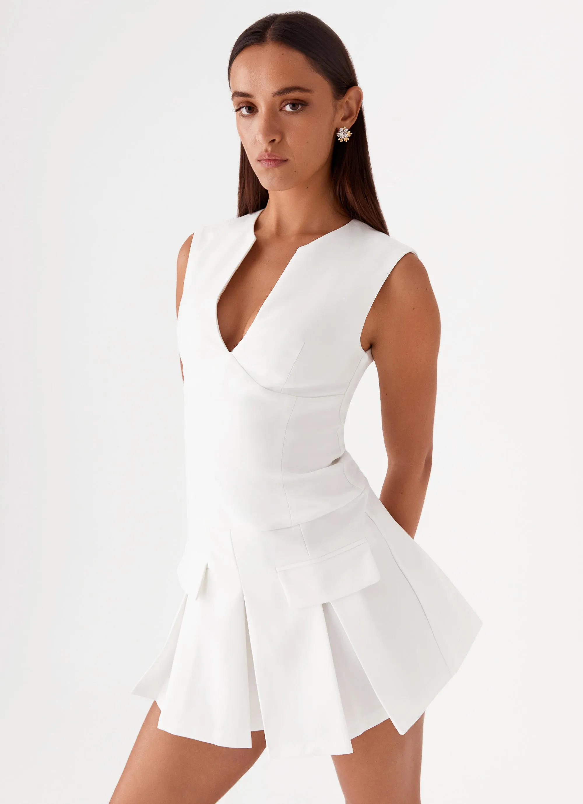 Festival Outfit Cassia Mini Dress - White