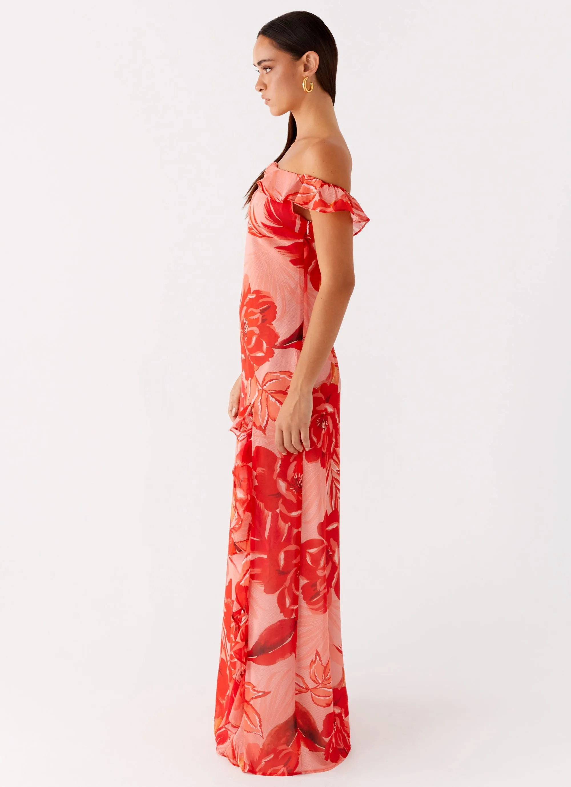 Cassiday Maxi Dress - Sicily Sunsets Print Easy Style Chill Mode
