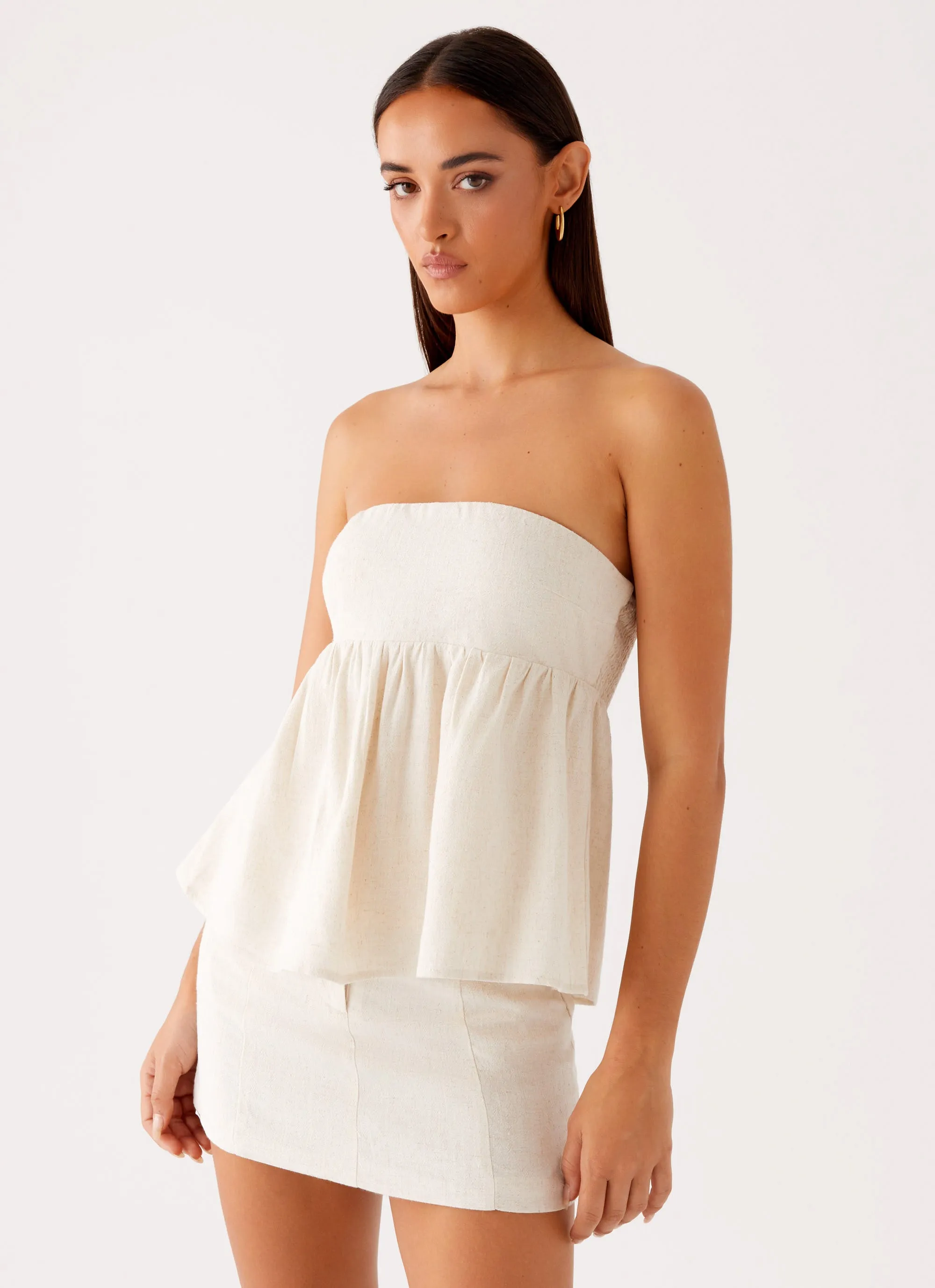 LightweightMaterial Cassie Tube Top - Oat