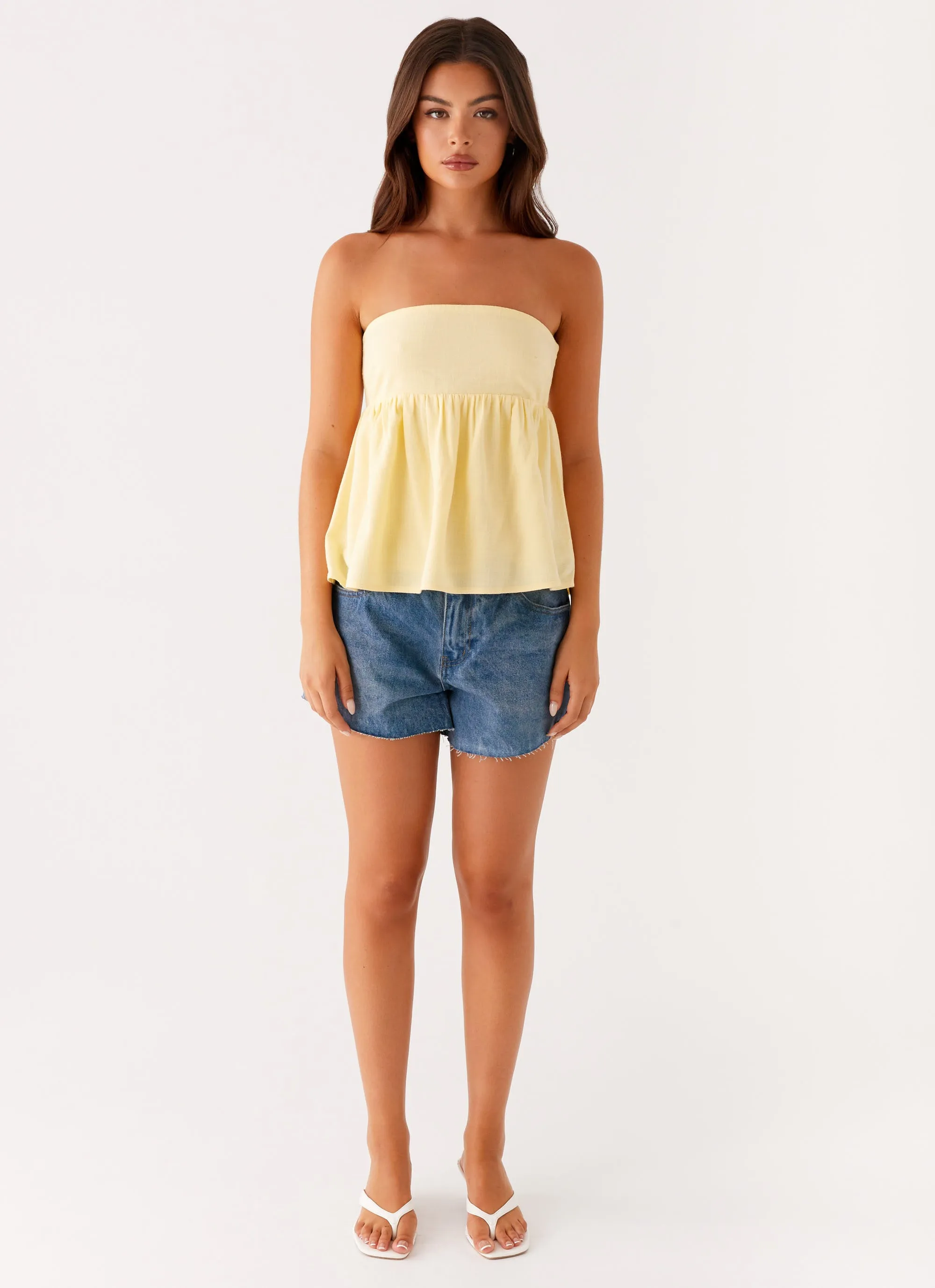 Modern Polo Cassie Tube Top - Yellow