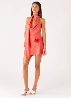 Grab Now Kenzie Mini Dress - Coral