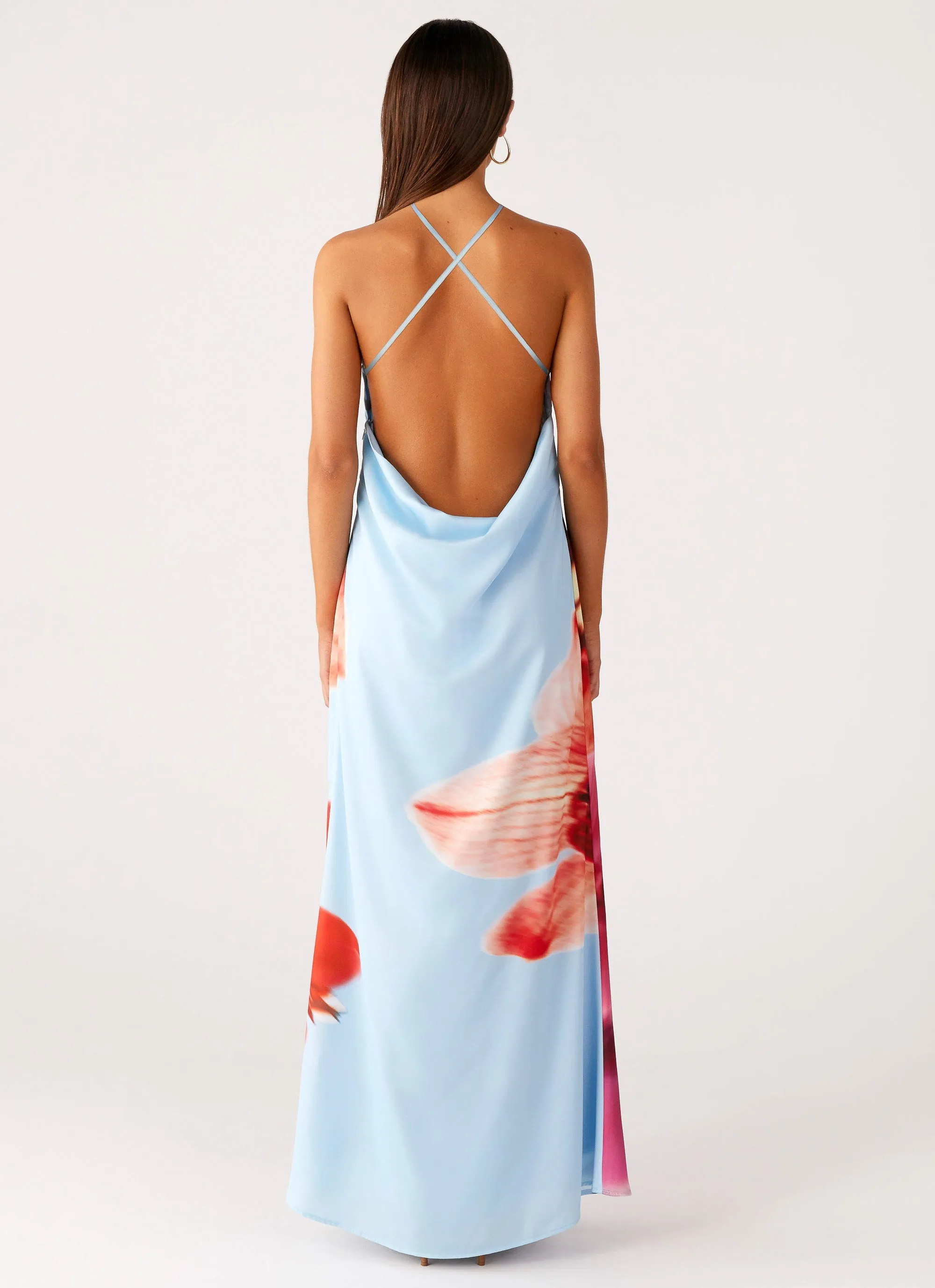 Gentle Glow Chloe Maxi Dress - Turquoise Bloom