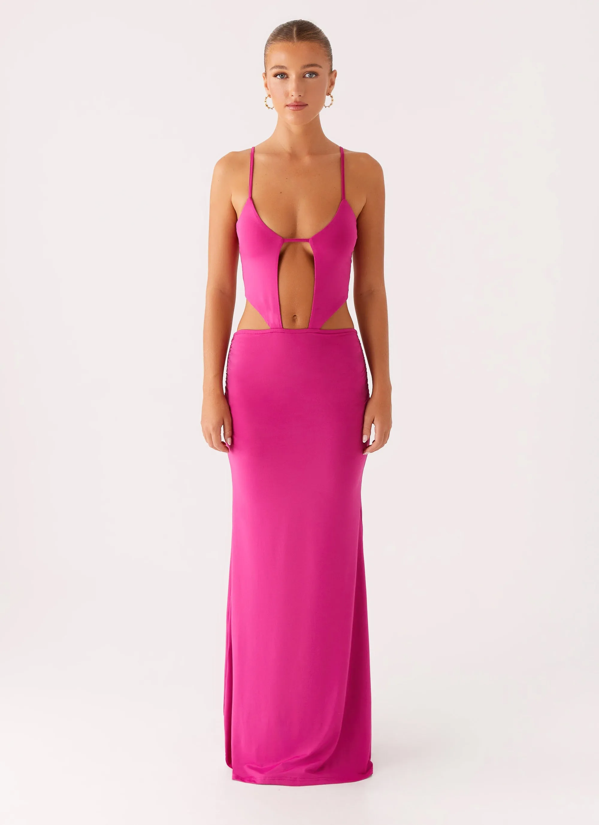 Headliner Maxi Dress - Fuchsia City Style Chic Energy