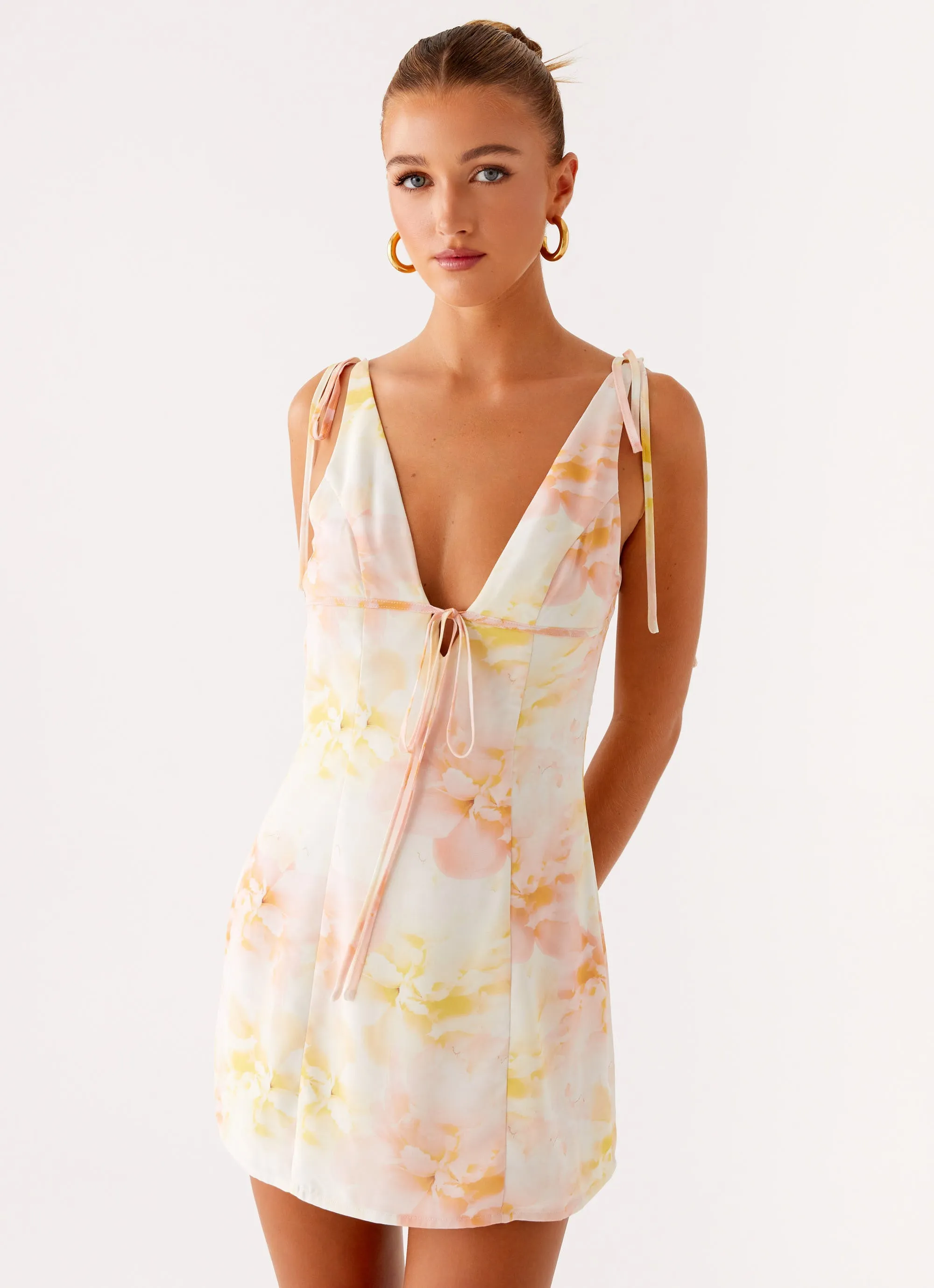 Basic Warm Chic Balance Alden Mini Dress - Floral Print