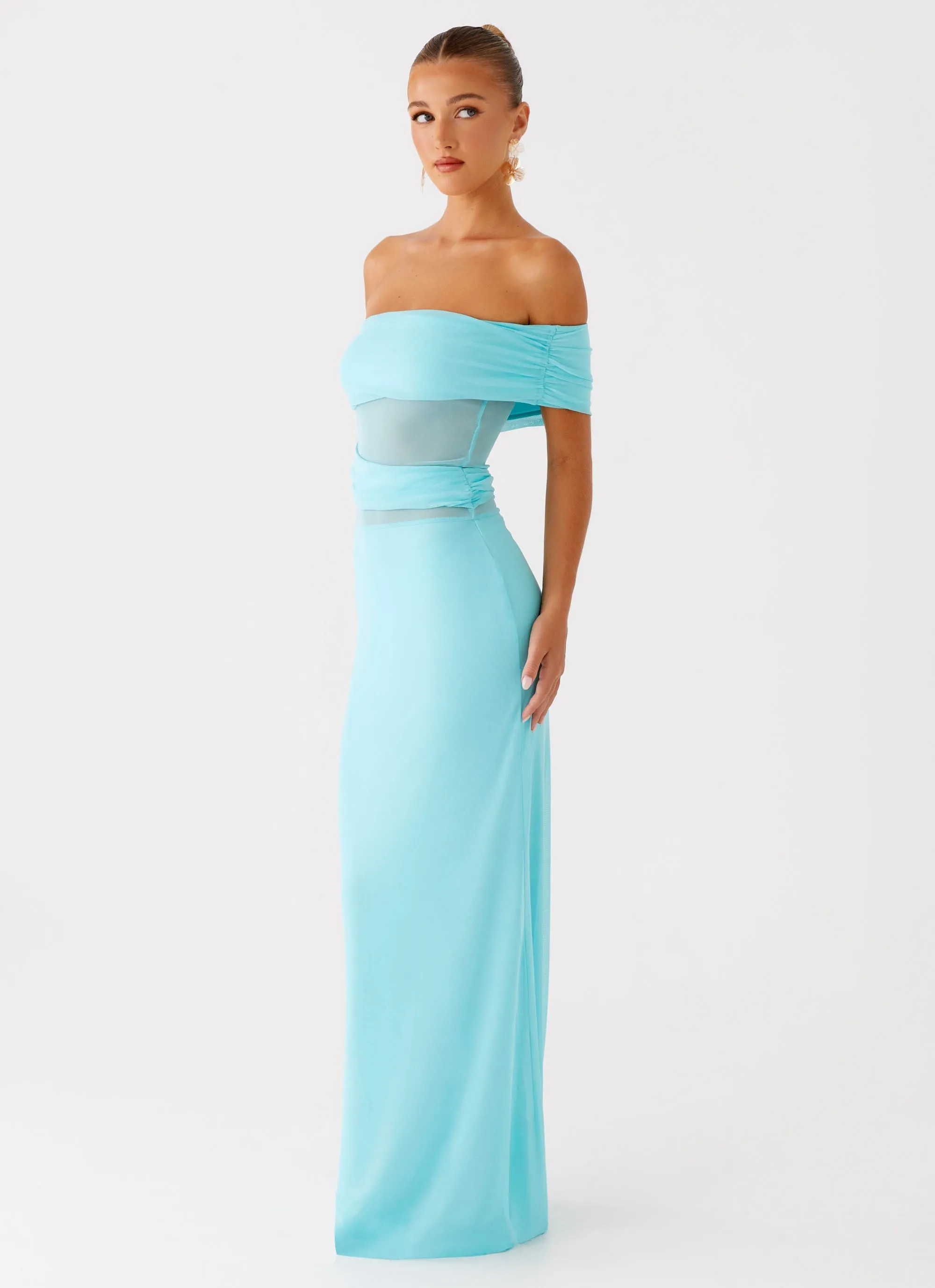Bodycon-Fit Lumi Maxi Dress - Turquoise