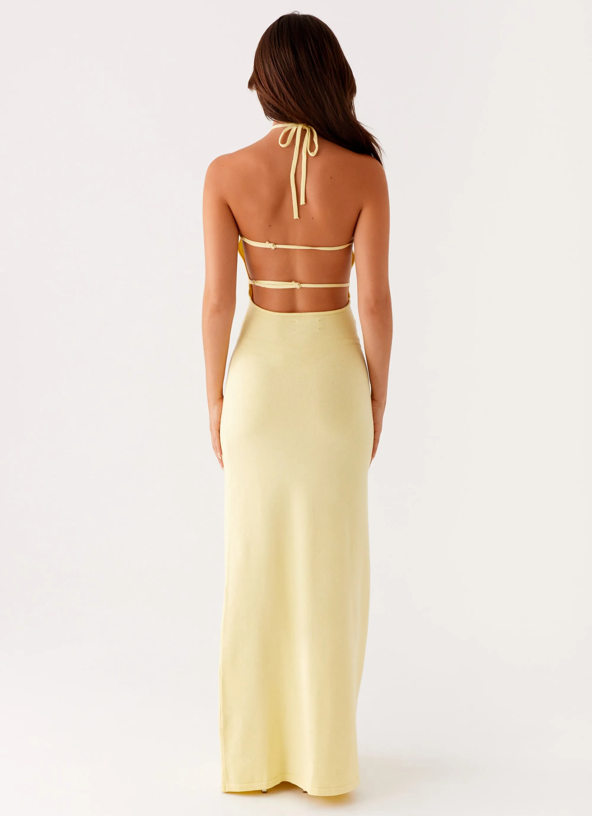 Elisha Knit Maxi Dress - Yellow Chic Comfort Look