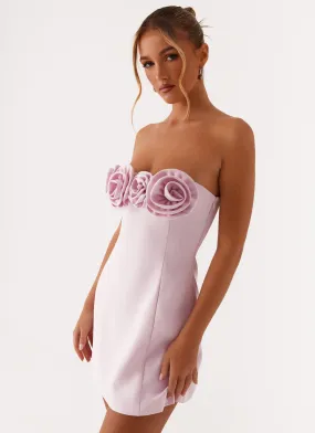 Patsie Strapless Mini Dress - Pink Edgy Look Easy Layer