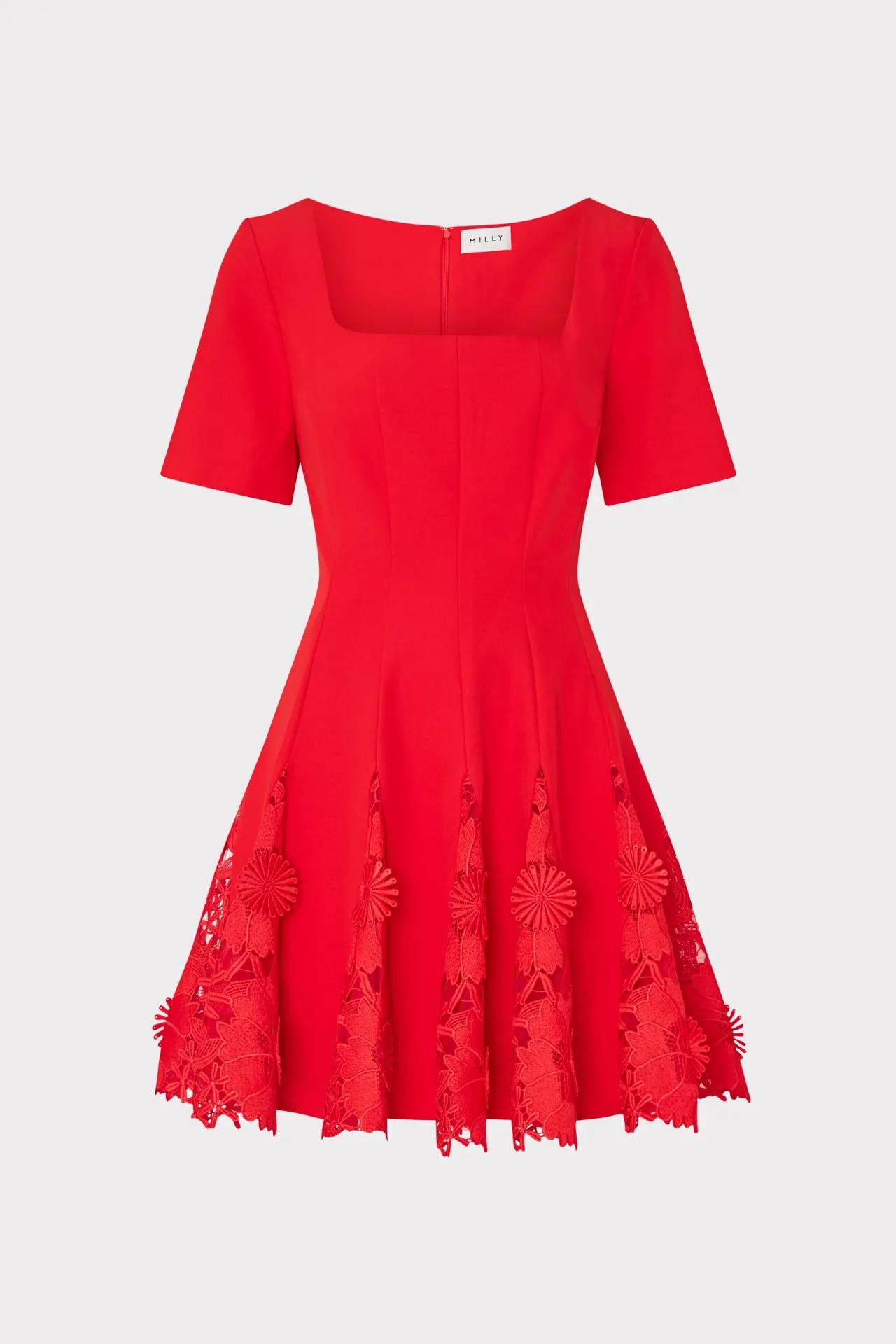 Air Layer Joy Lace Combo Mini Godet Dress