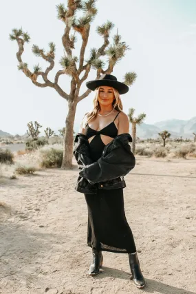 soft elegance Catalina Cut-Out Dress - Black