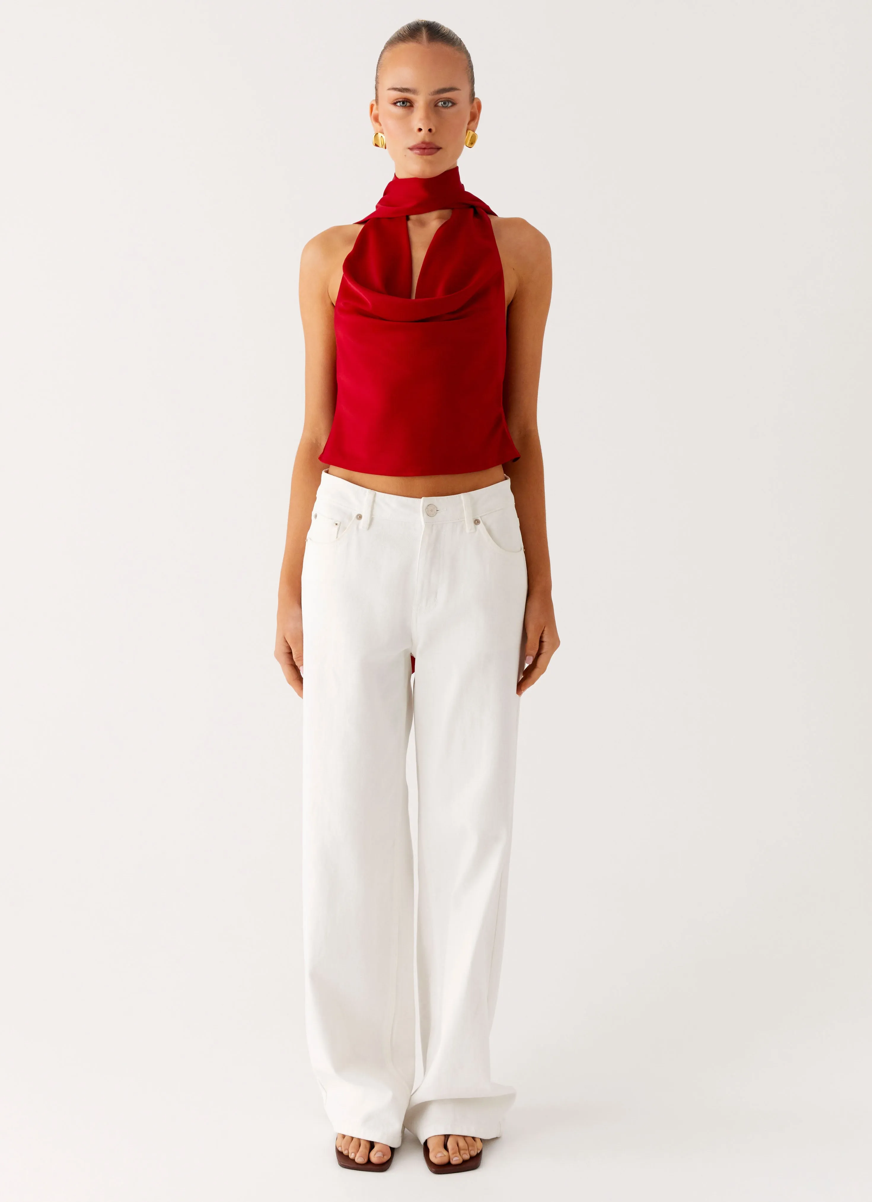 Catching Feelings Top - Red HoodedVersion