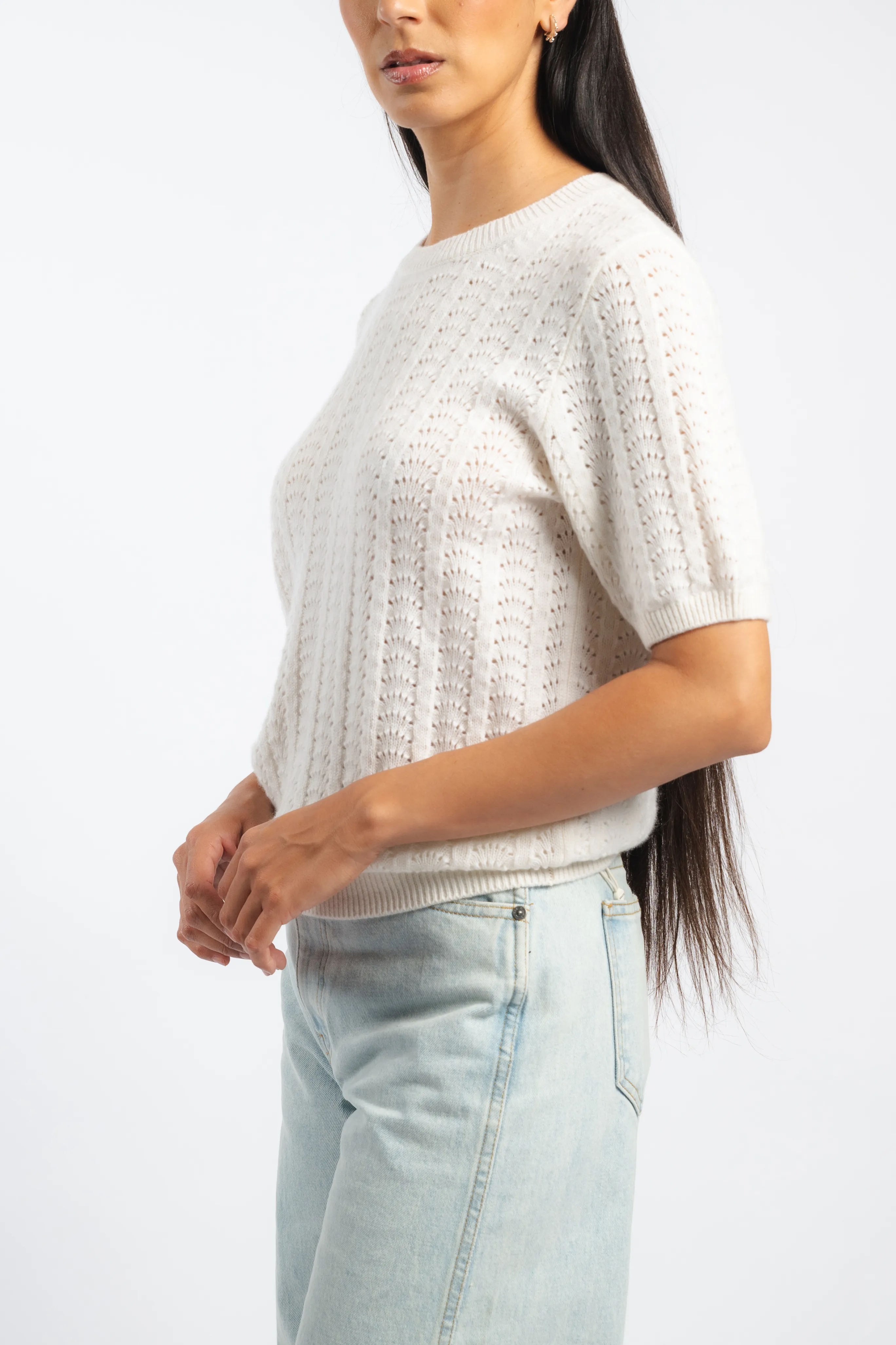 Cecelia Pointelle Sweater Seasonless Style