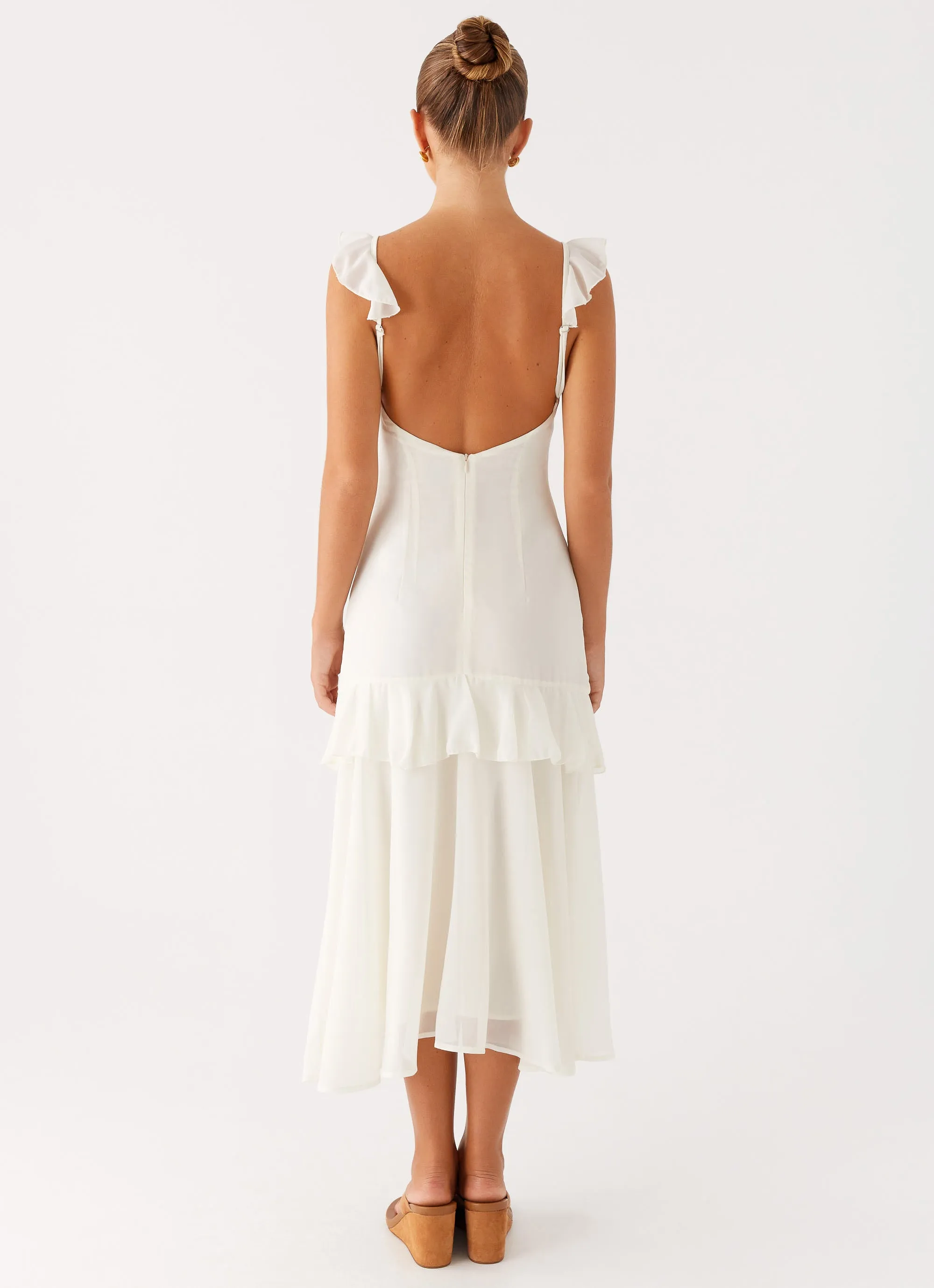 Celie Midi Dress - Ivory London Cool