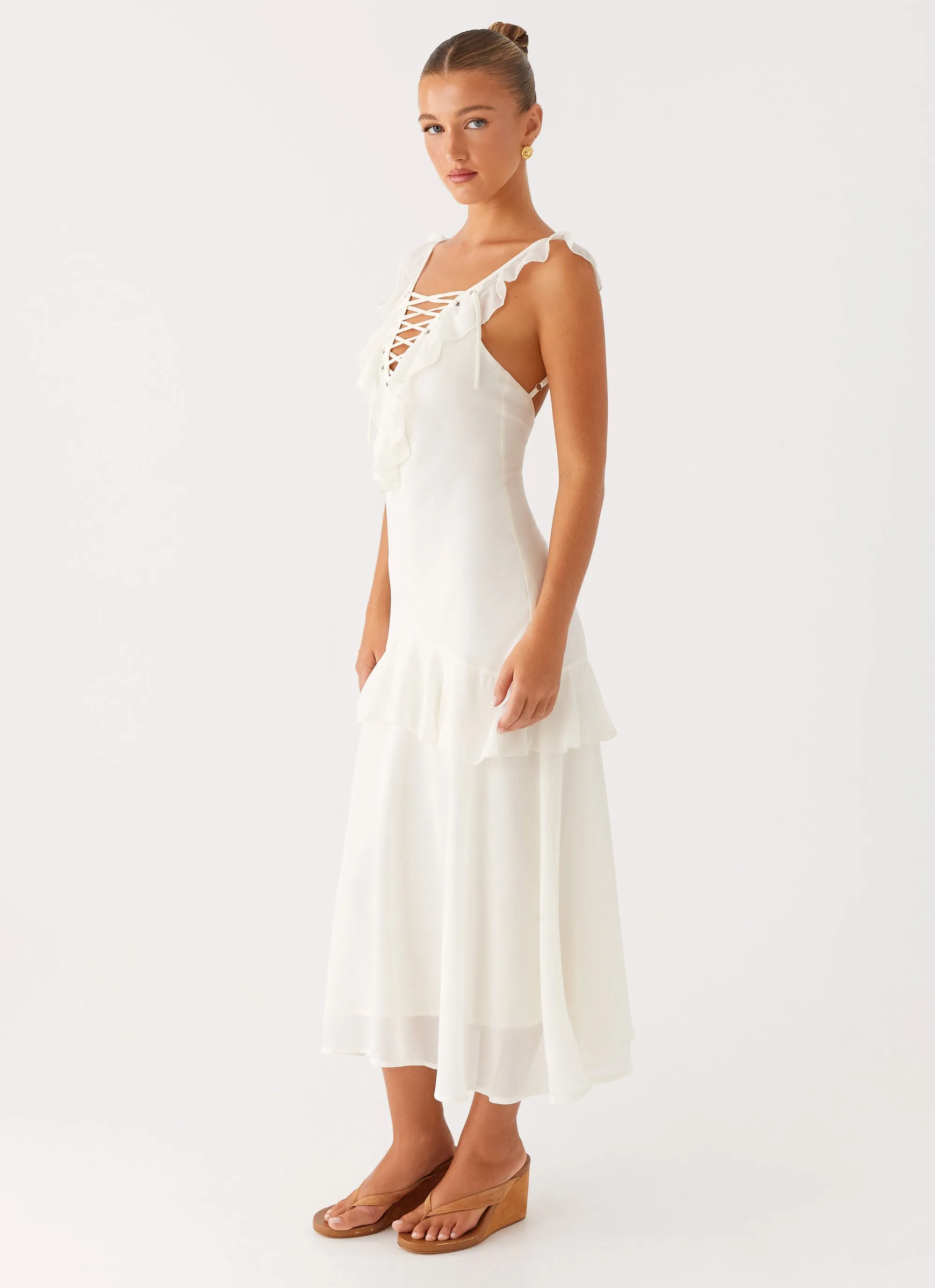 Celie Midi Dress - Ivory Spring-Season