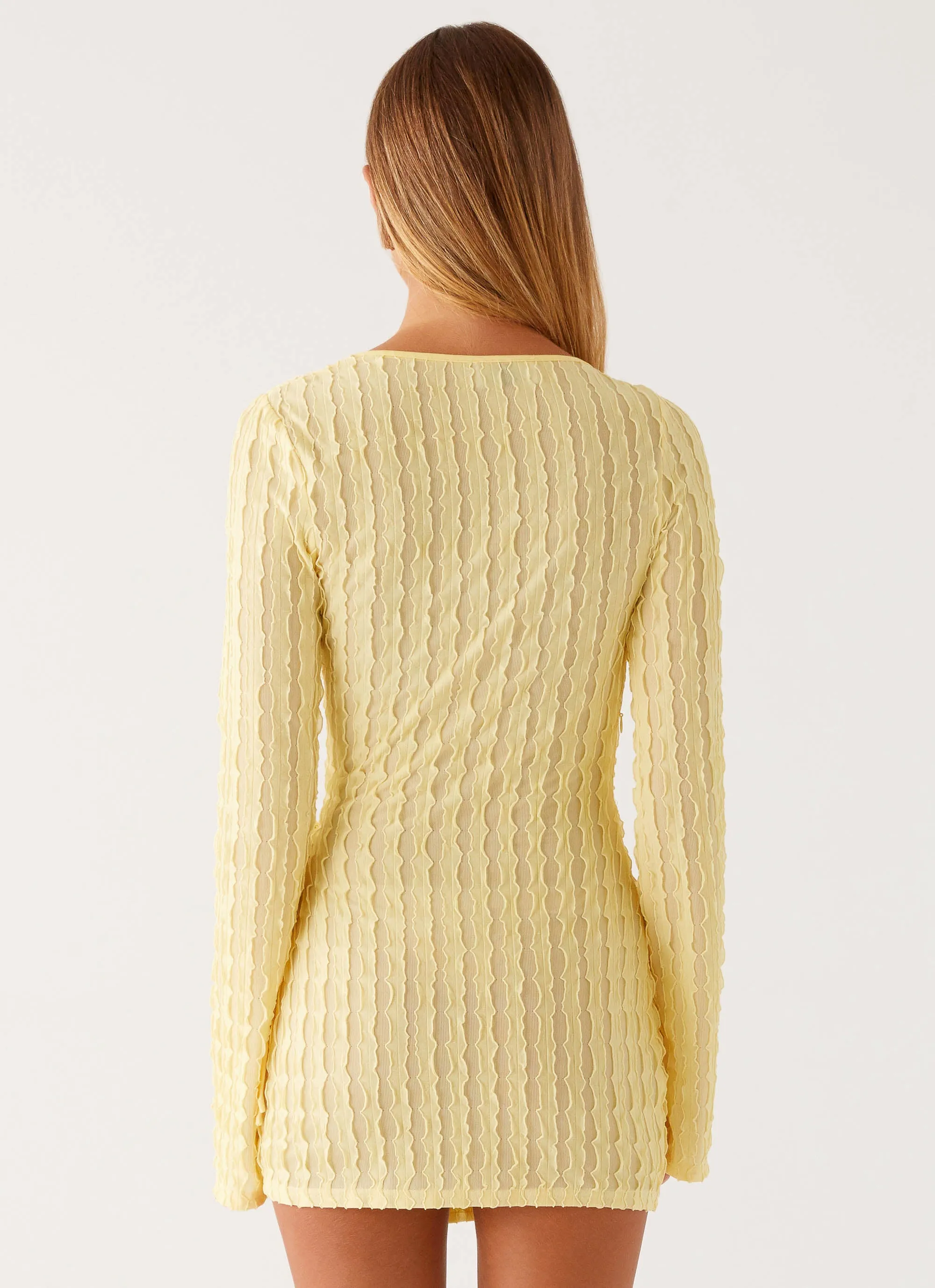 Alfie Mini Dress - Pastel Yellow Elevated Casual
