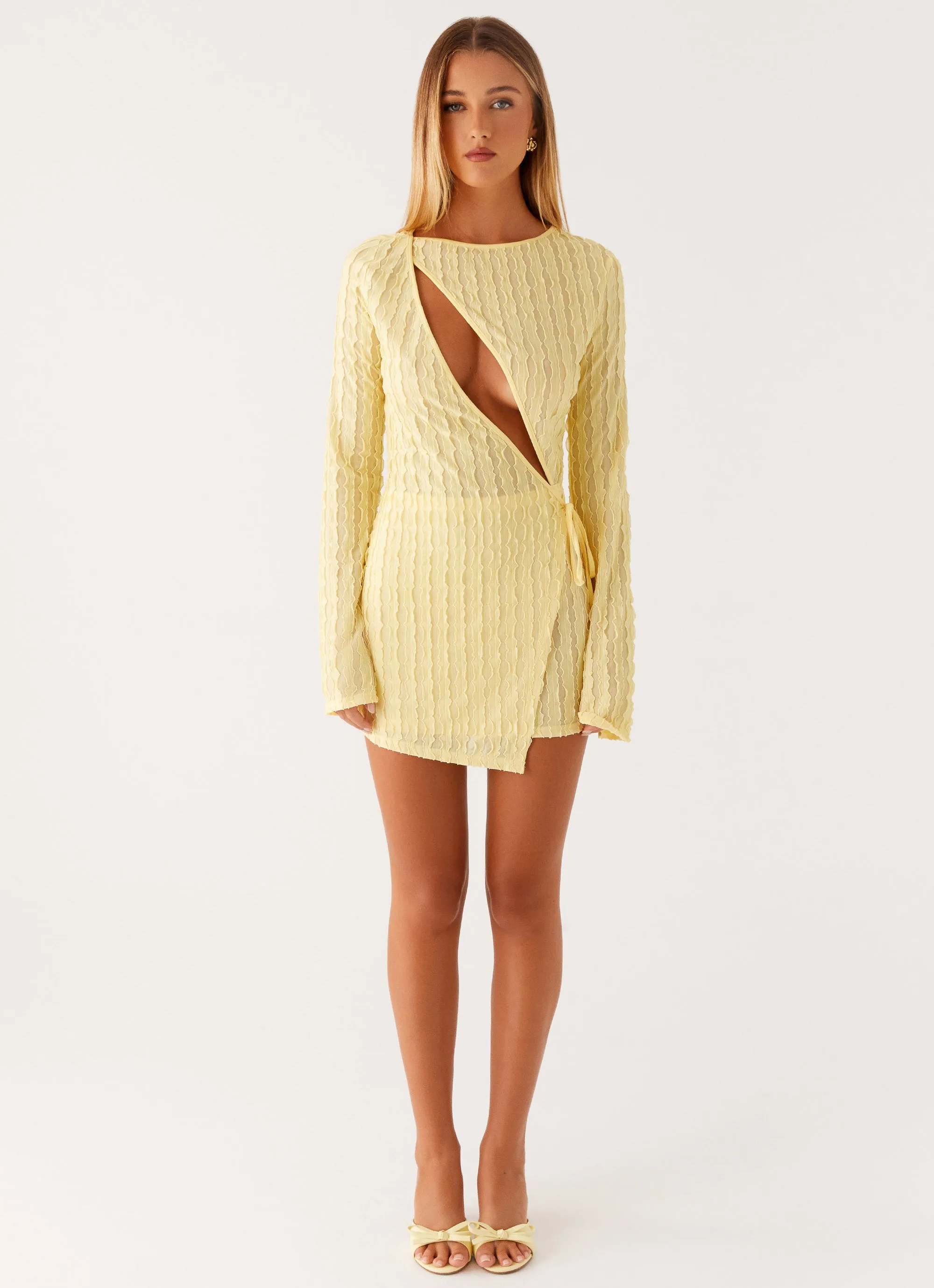 Alfie Mini Dress - Pastel Yellow Heritage Inspired Simple Outfit