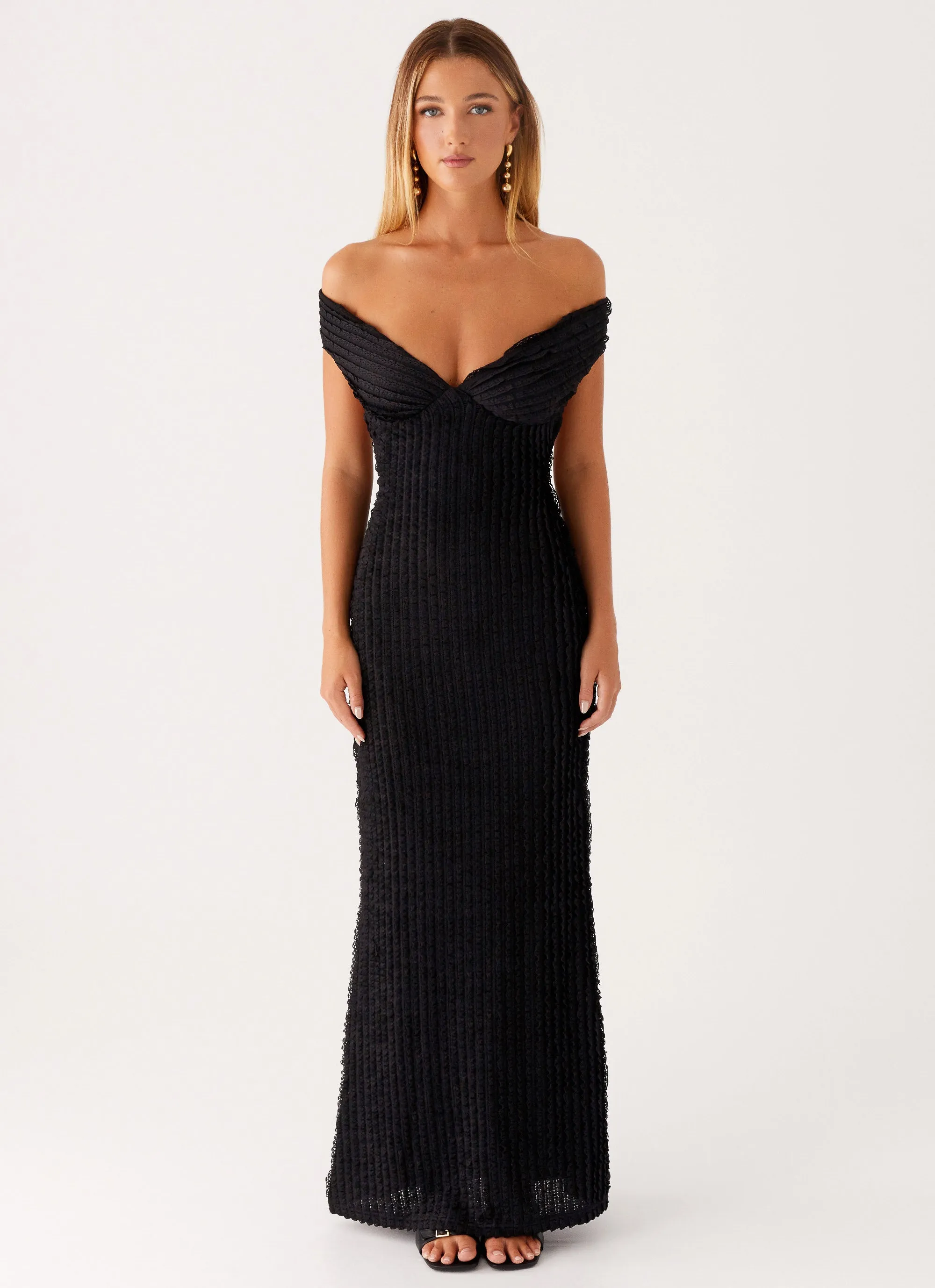 Walk Free Edge Detail Chantelle Maxi Dress - Black