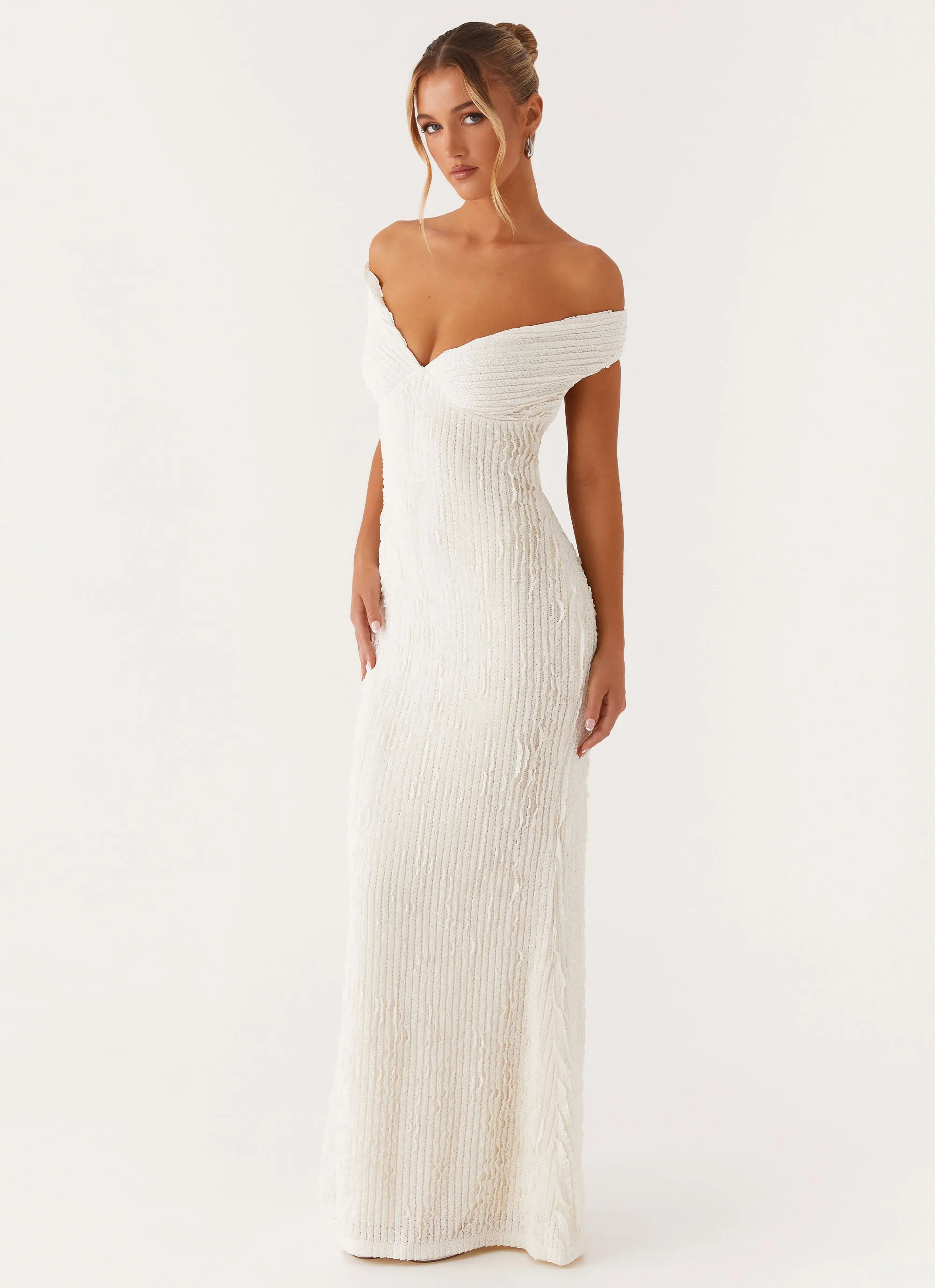 Chantelle Maxi Dress - Ivory Relax Motion Photo Light
