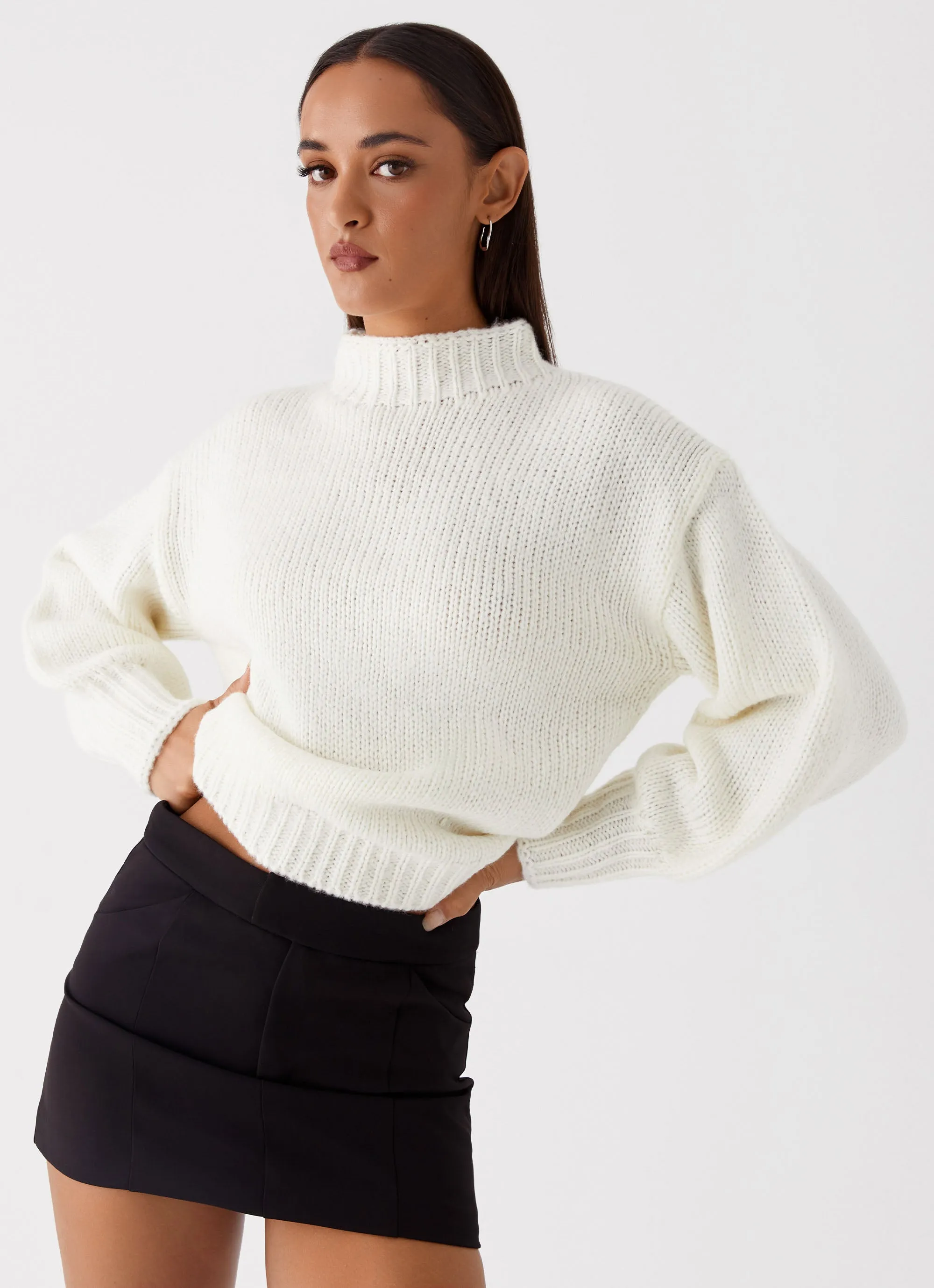 Low Maintenance Fabric Charleston Knit Jumper - Off White