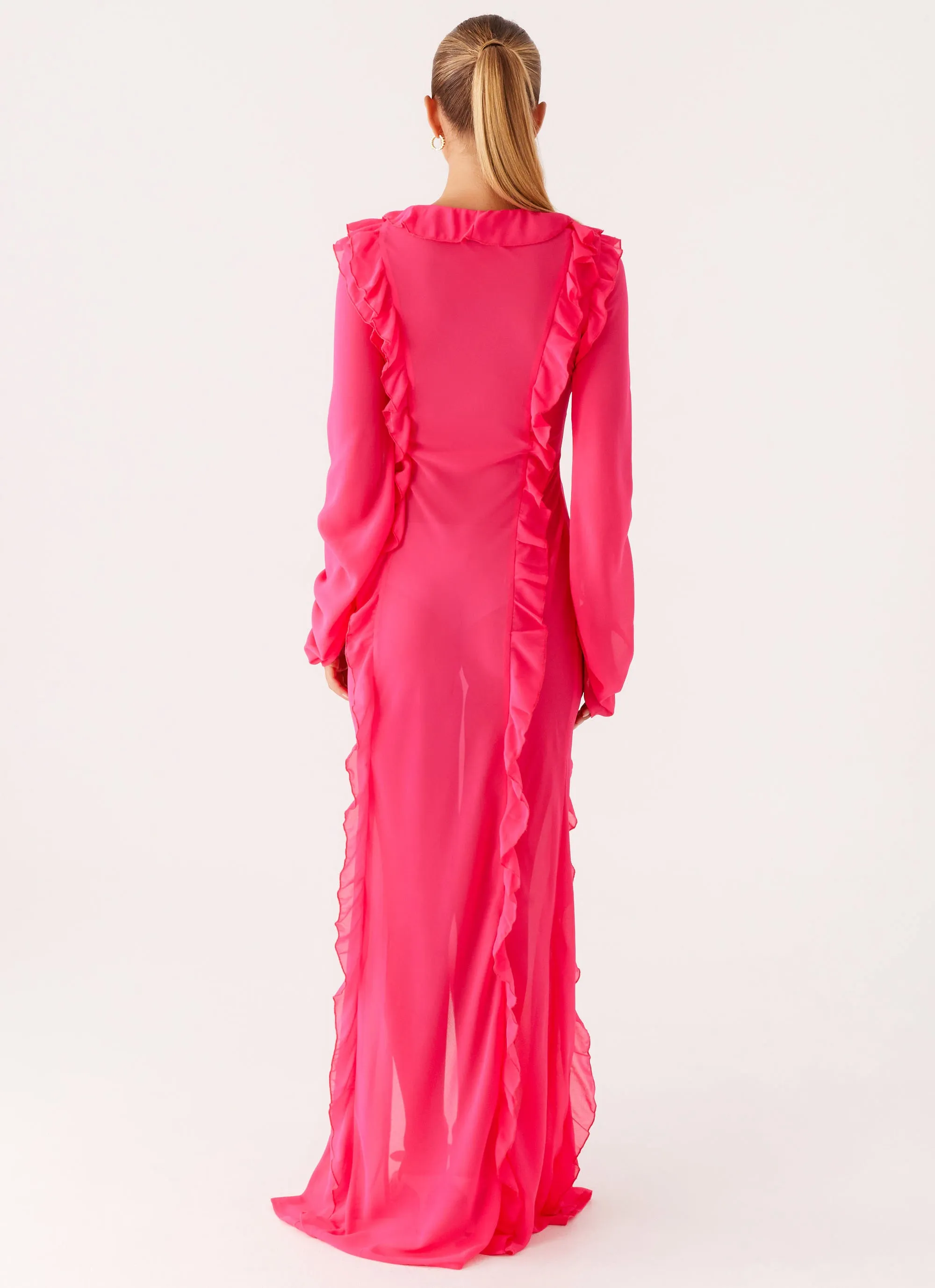 Charlize Maxi Dress - Pink soft look