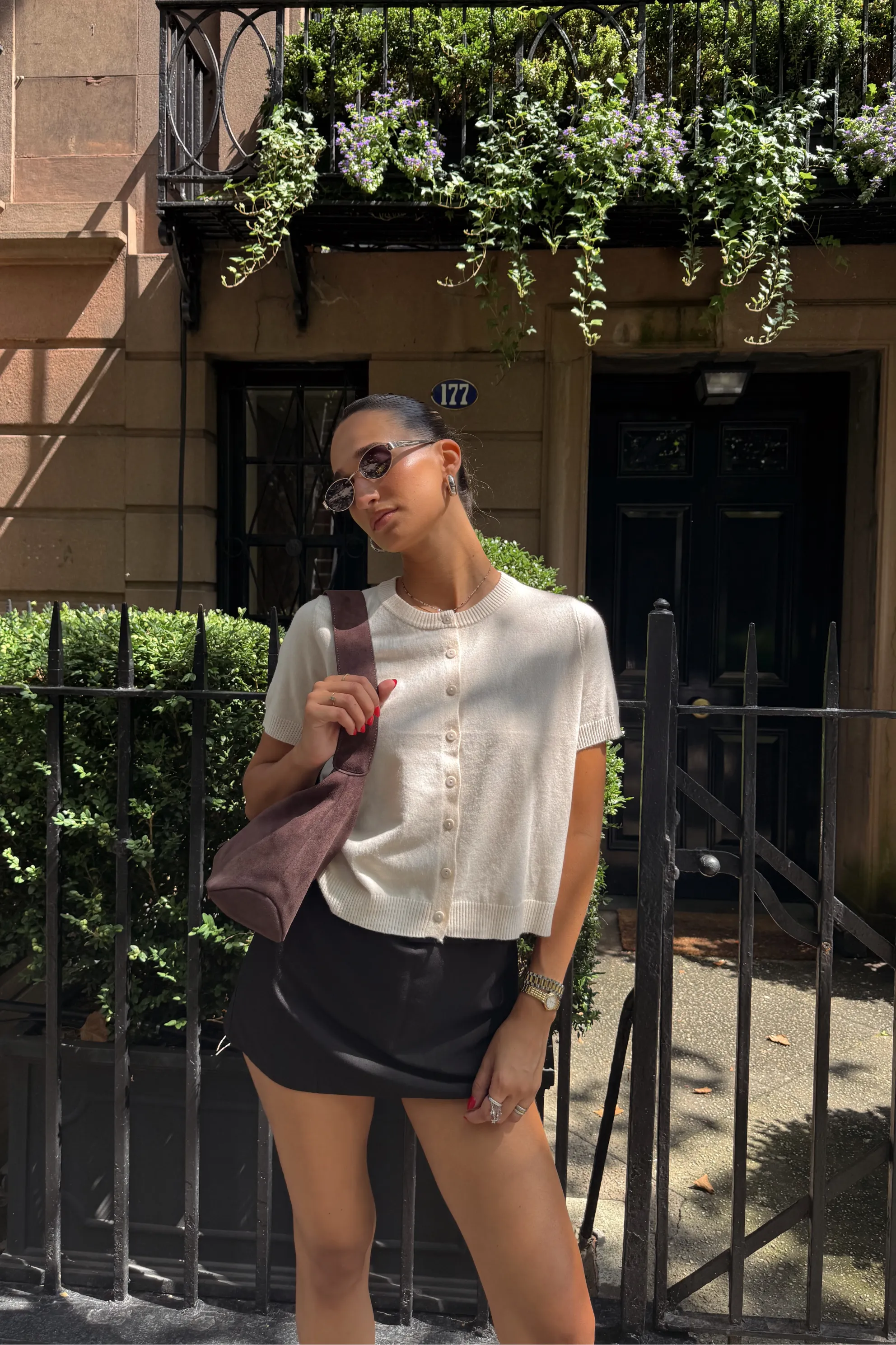 Foldable Cuff Design ReflectiveTrims Chelsea Short Sleeve Cardigan