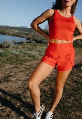 Cherry Bomb Athleisure Shorts Daytime Style Versatile Layering Capability