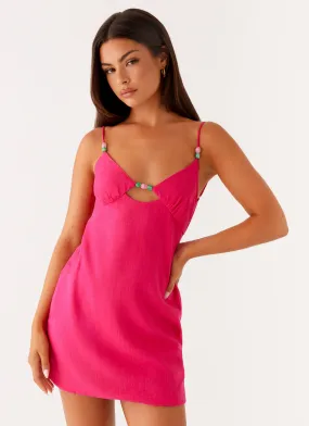 Vander Mini Dress - Fuchsia Gift-Worthy Edgy vibes