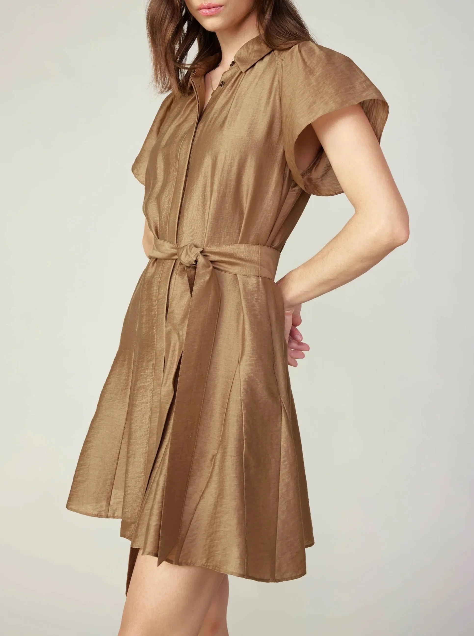 Smooth Flow Fashionable Layers Espresso Mini Dress