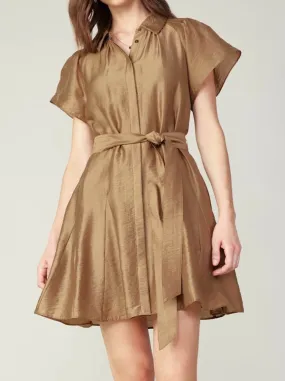 Brunch Glow Espresso Mini Dress