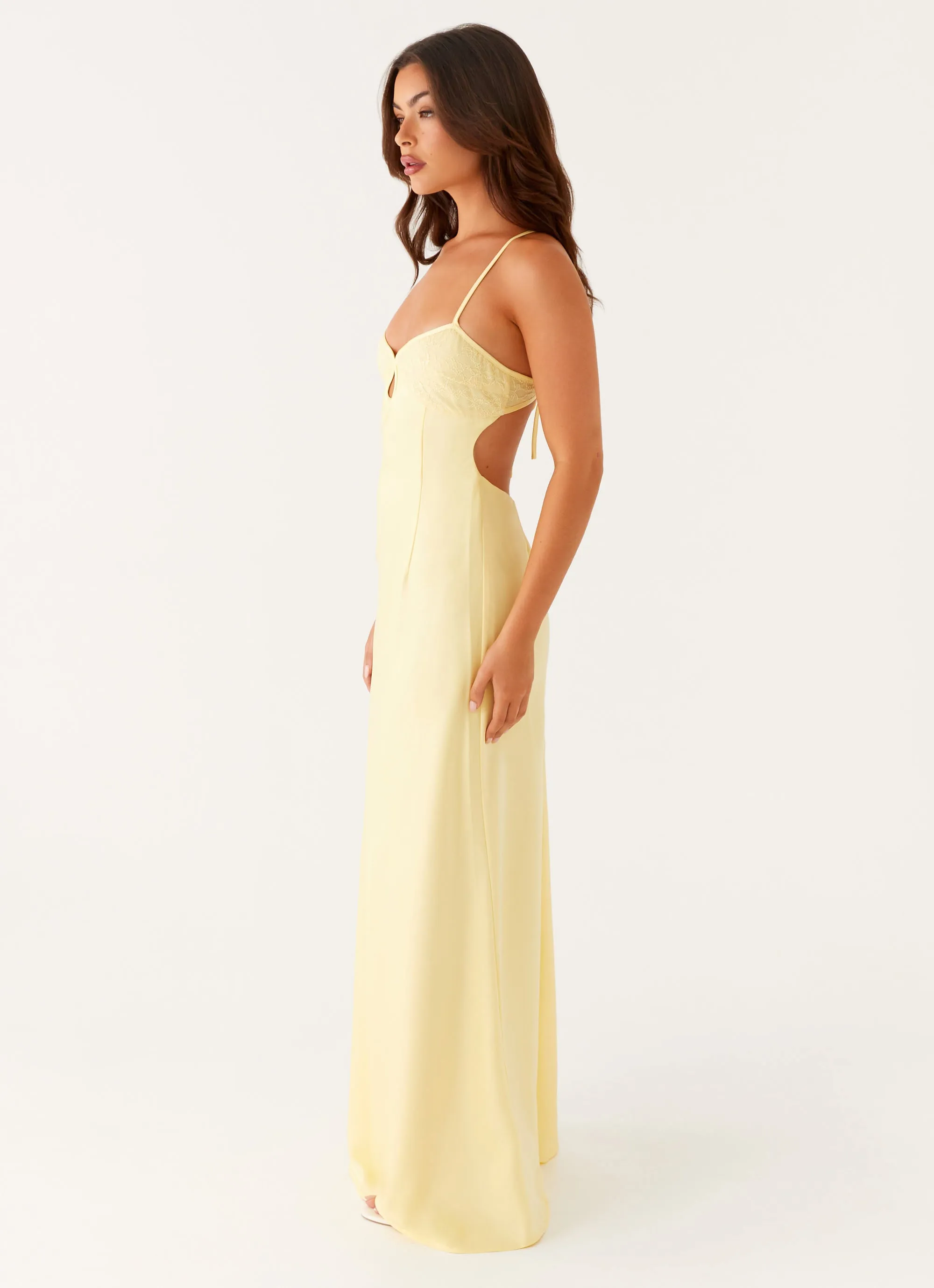 Joanie Maxi Dress - Yellow Red Carpet Classic and Modern