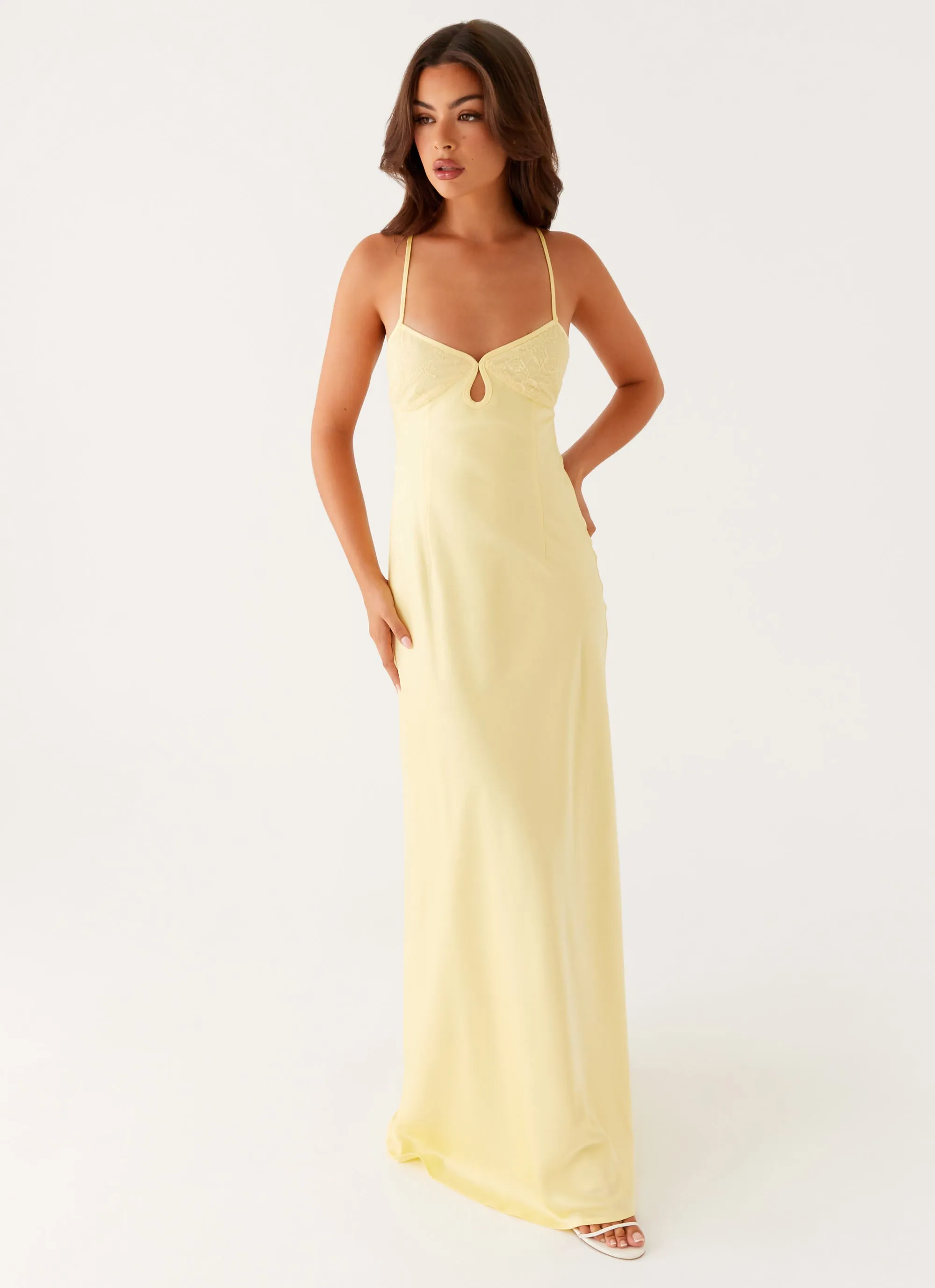Joanie Maxi Dress - Yellow Light Elegance
