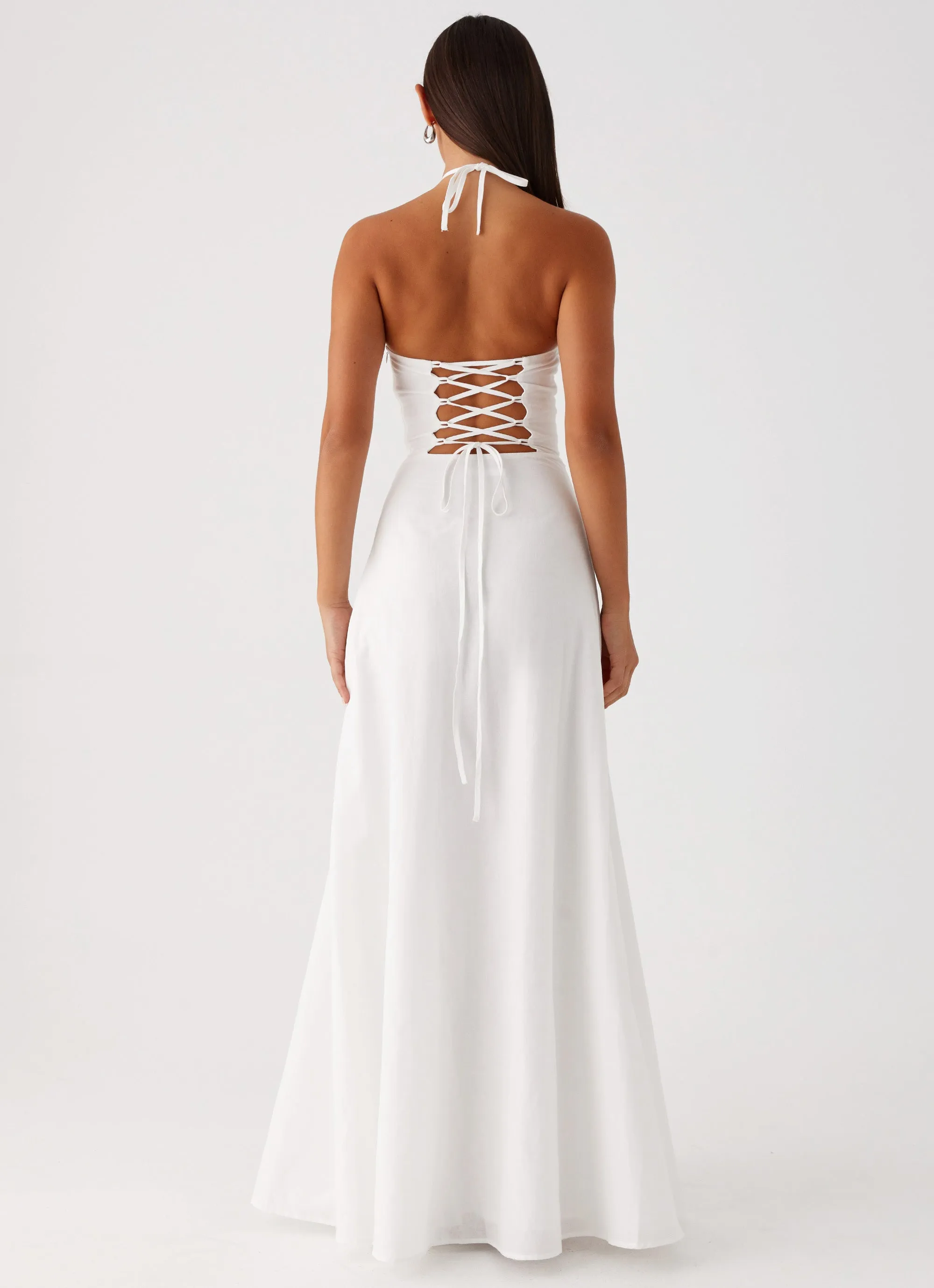 Elegant Comfort Mariella Maxi Dress - White