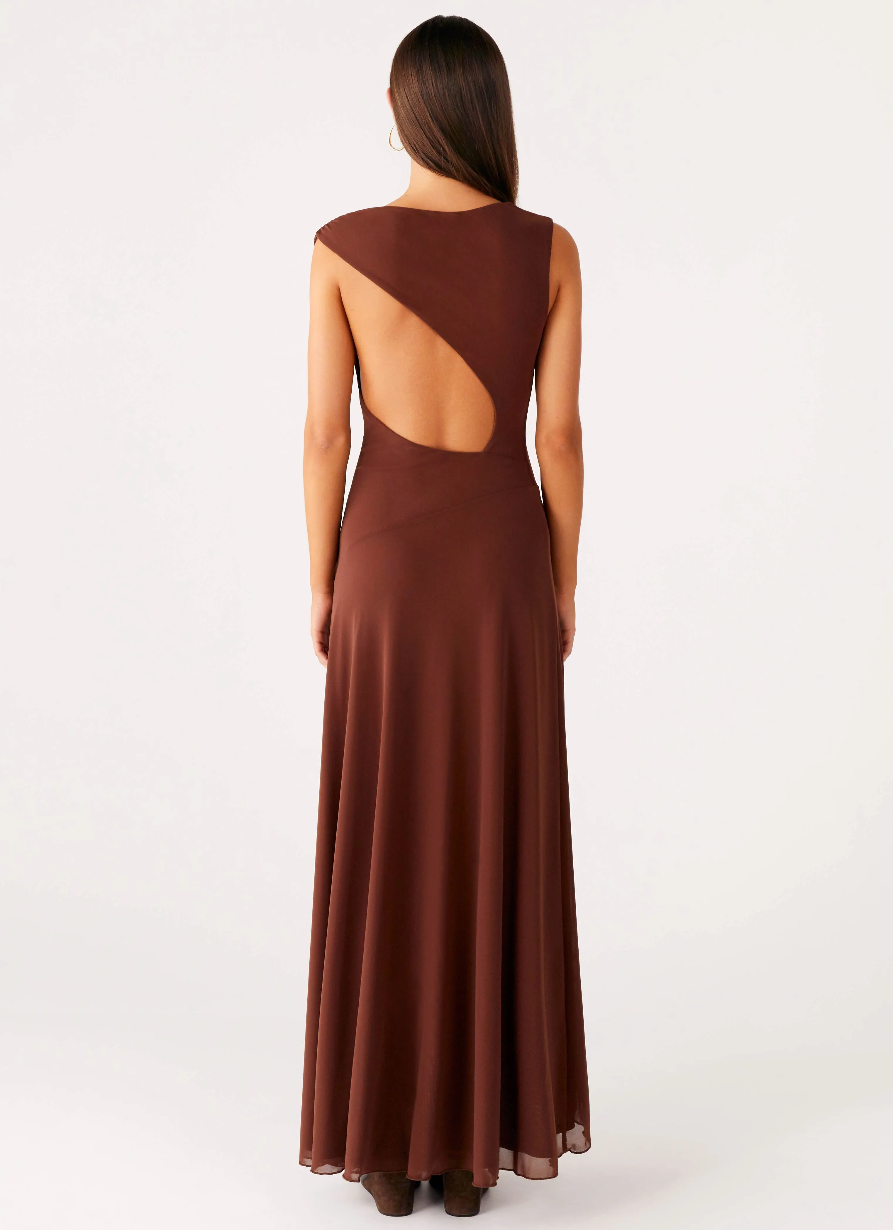 Morning Glow Subtle Edge Danika Maxi Dress - Chocolate