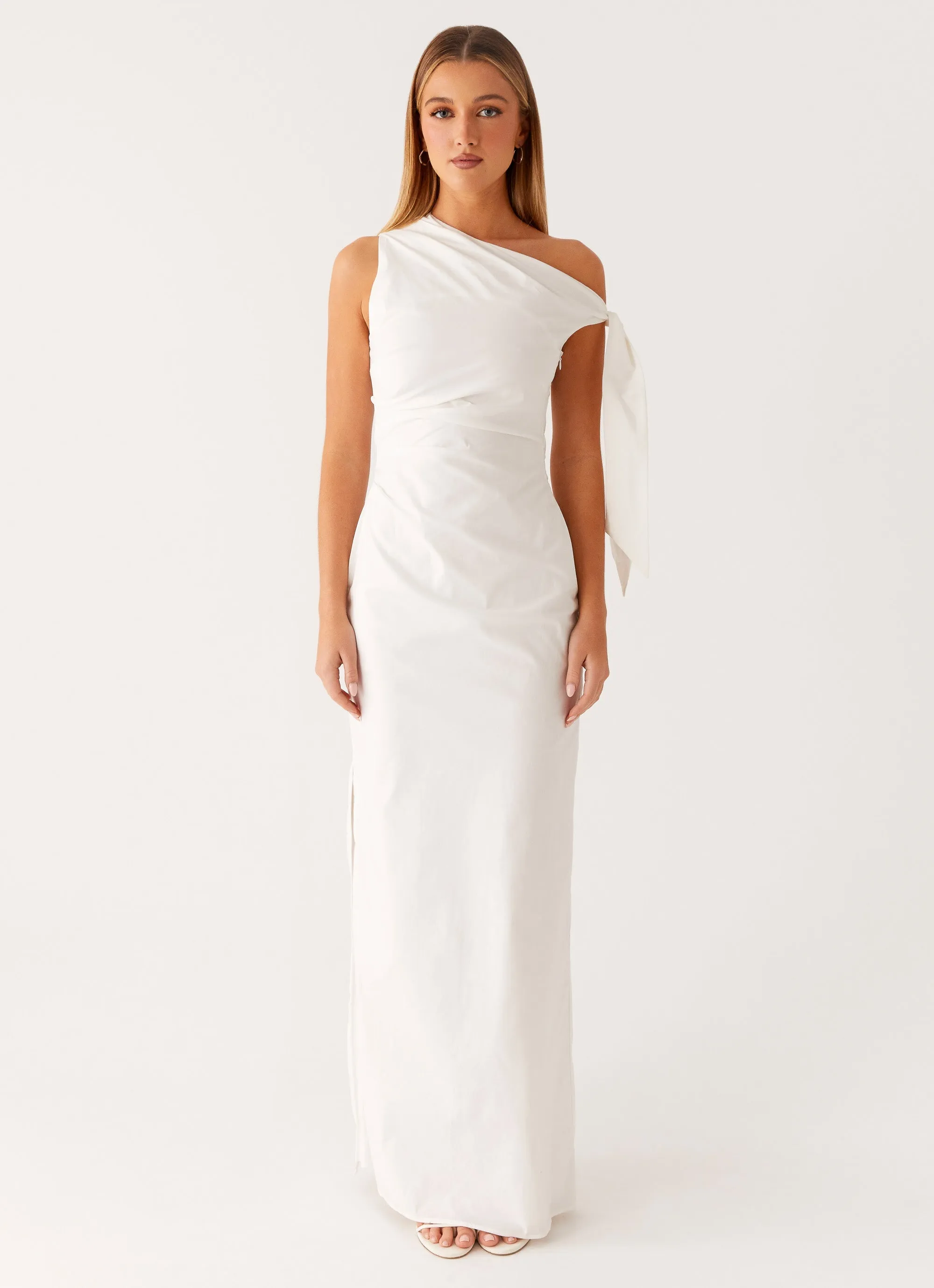 Walk Grace High Cut Marella Maxi Dress - Ivory