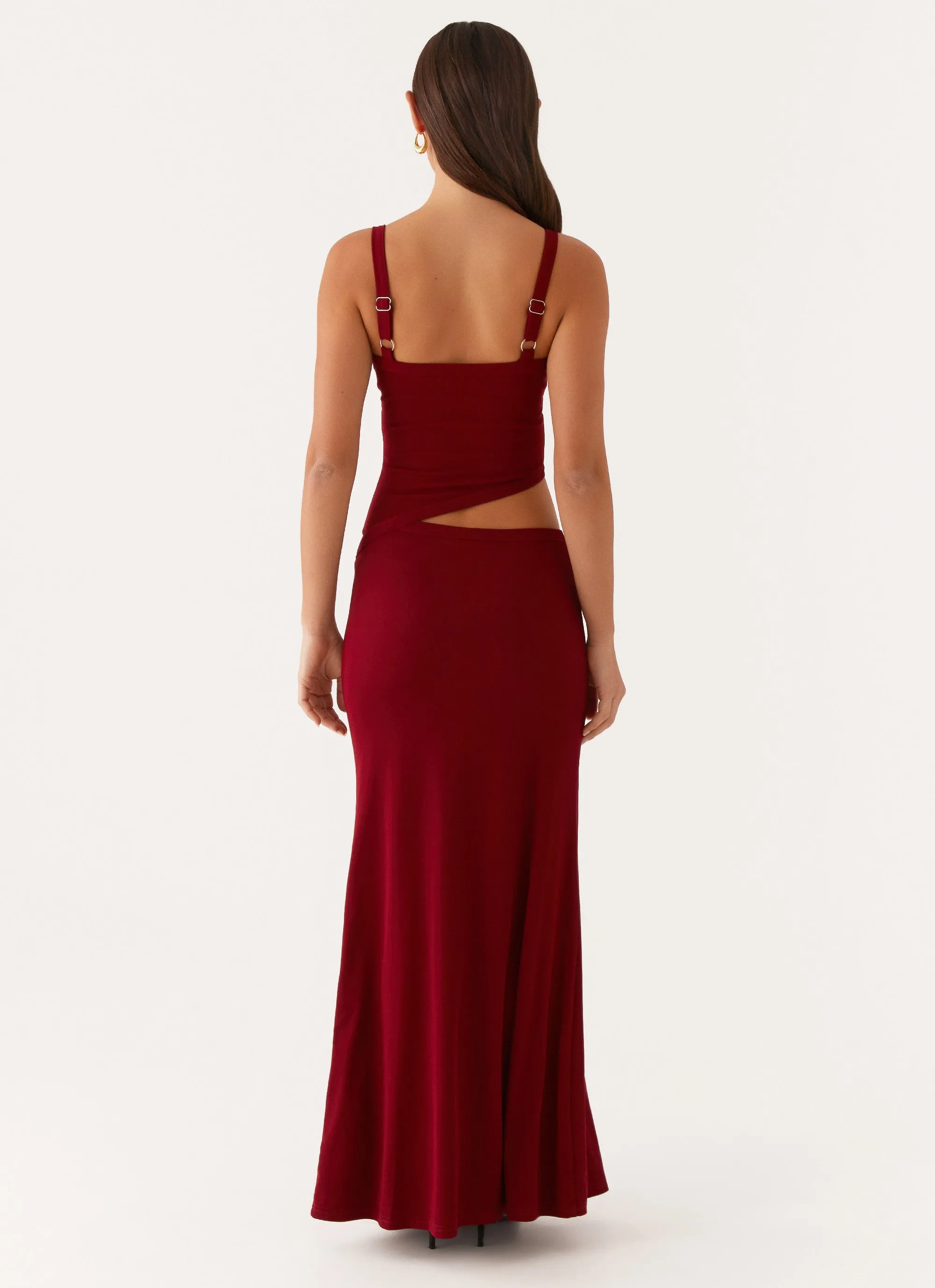 Chic Wear Jocelyn Maxi Dress - Maroon