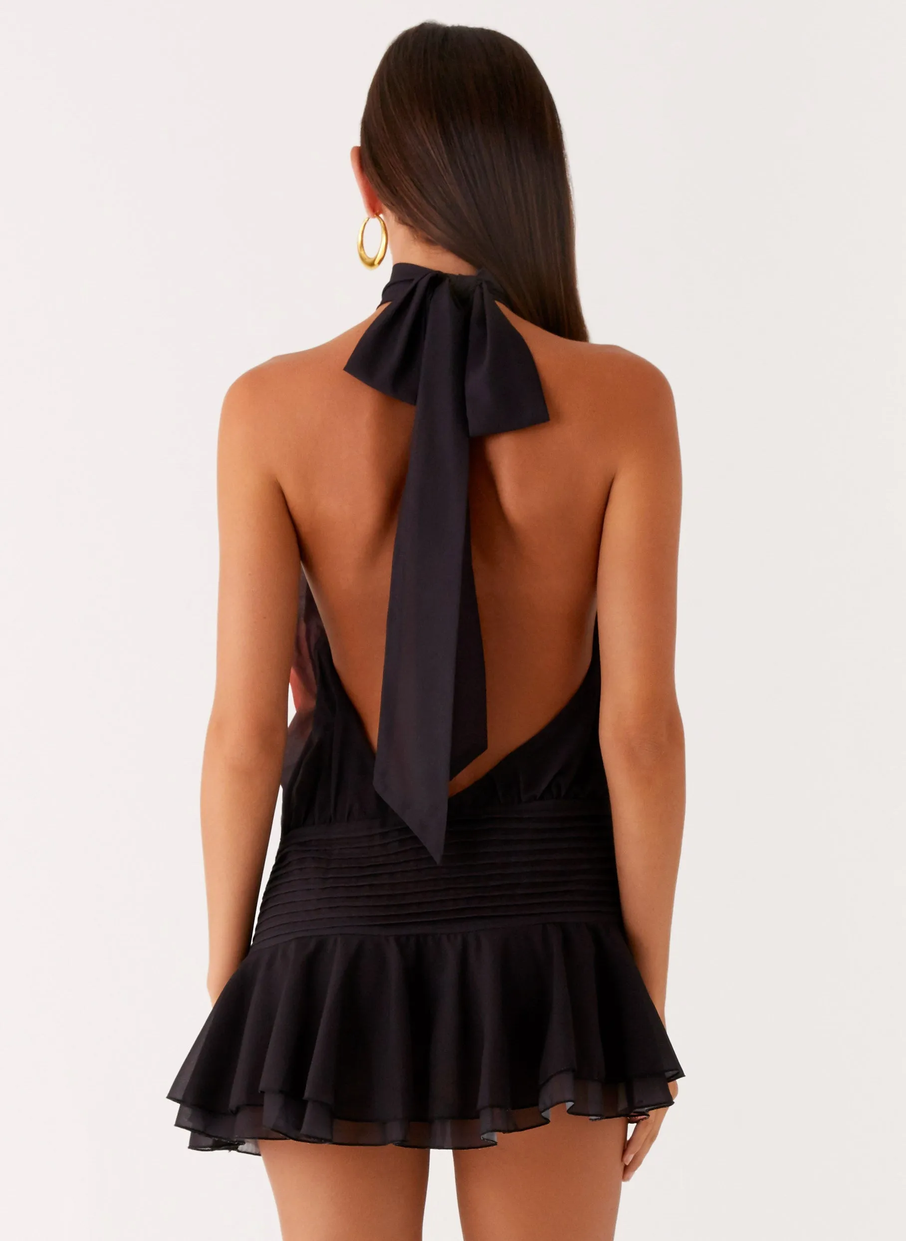 Silky Form Willow Chiffon Mini Dress - Moody Floral