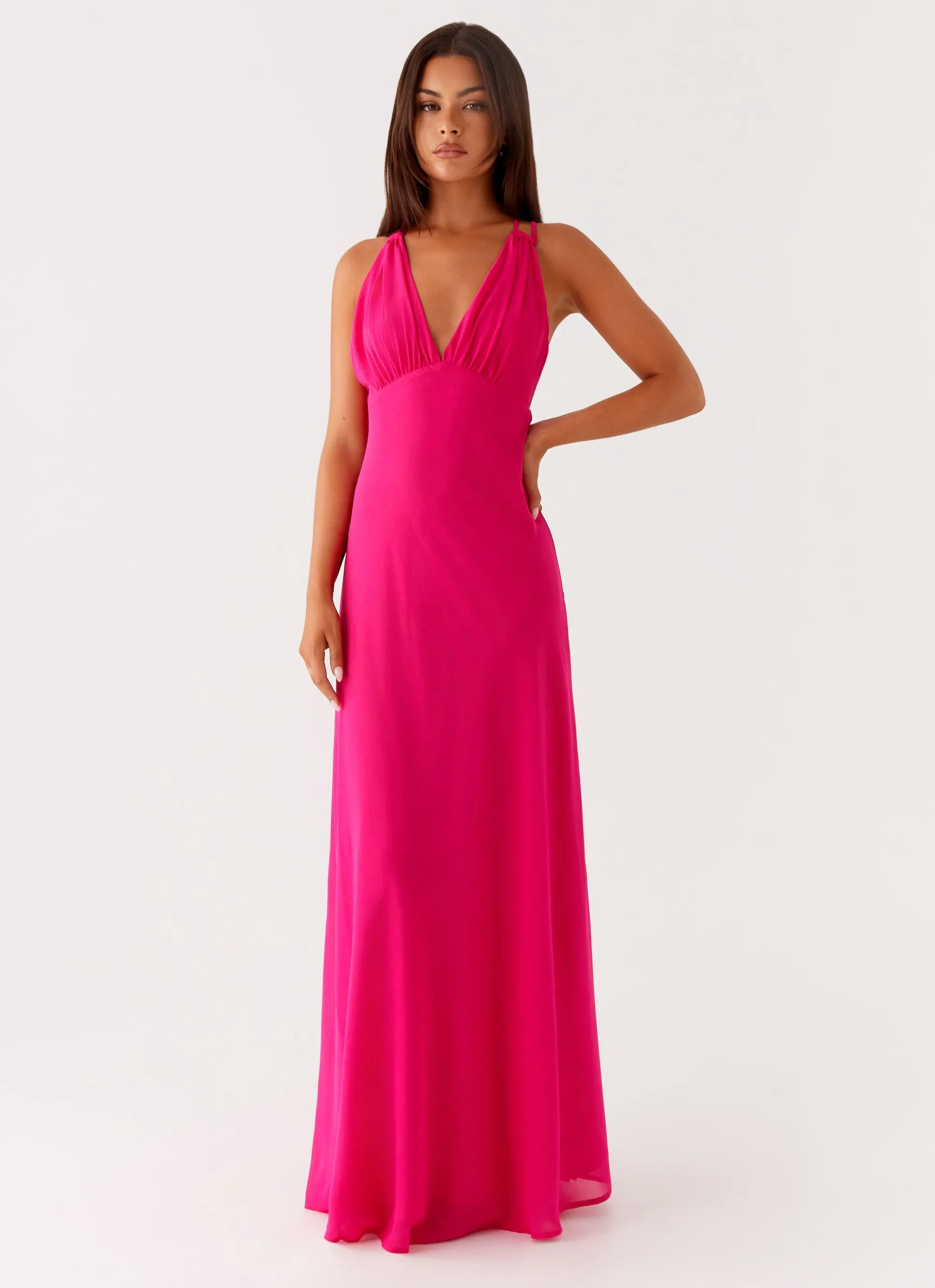 Quick Drying Kacia Maxi Dress - Fuchsia