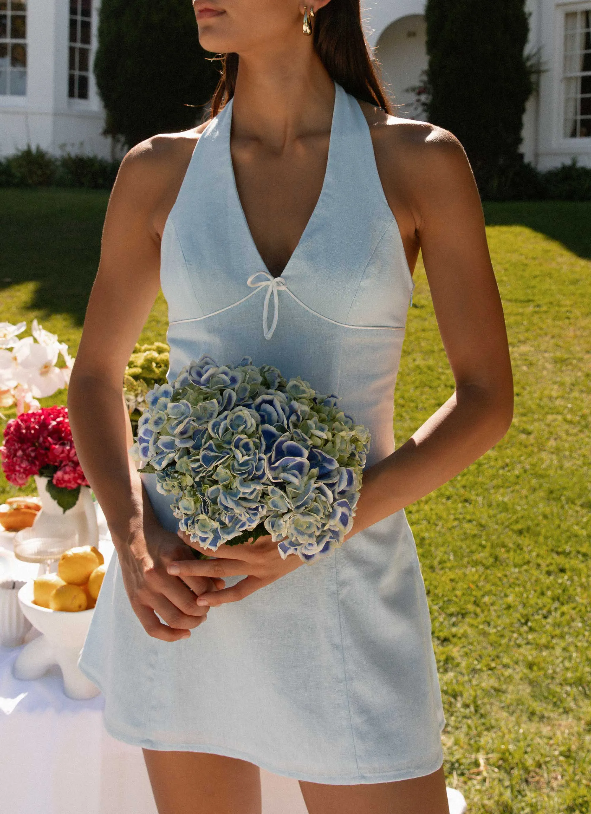 Bronte Mini Dress - Blue City Style